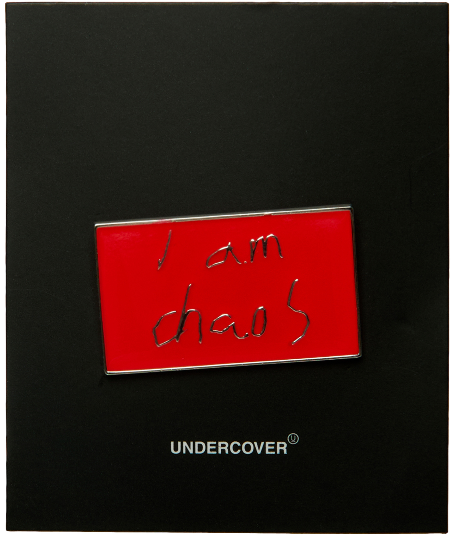 Buy Undercover women red i am chaos badge for $45 online on SV77