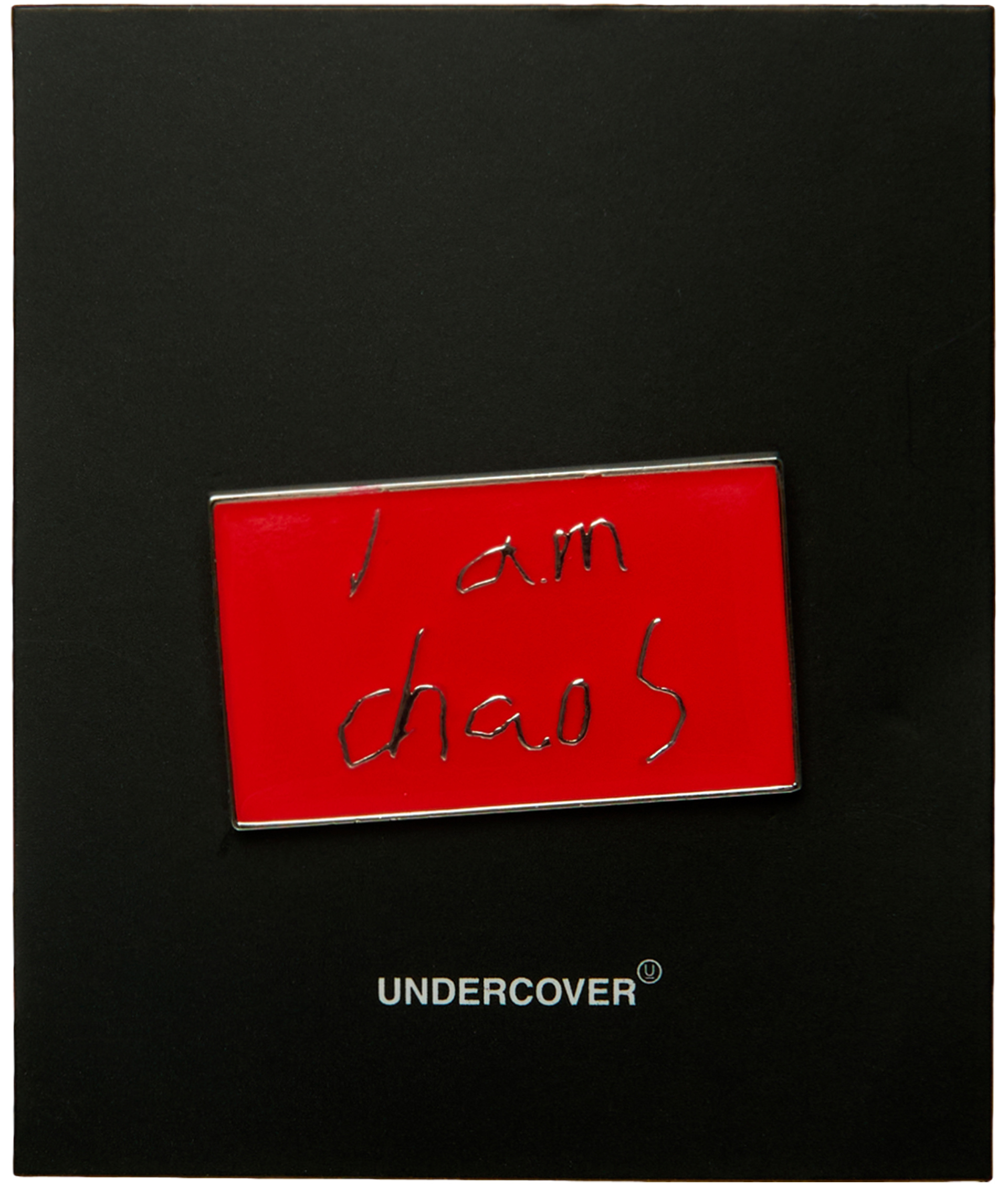 Undercover I AM CHAOS badge