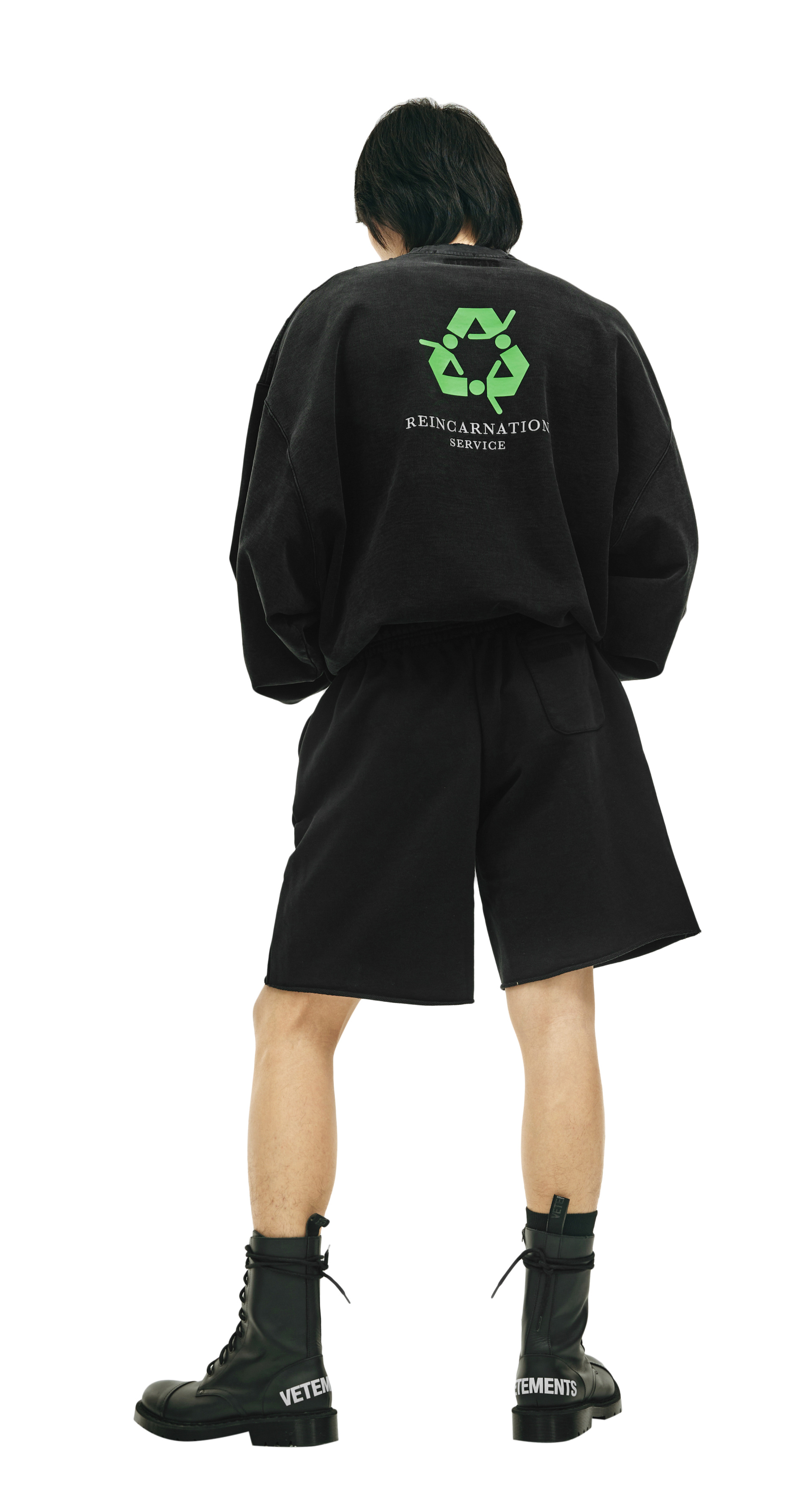 VETEMENTS Black cotton shorts