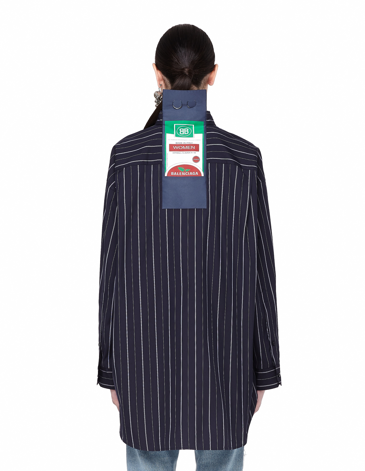 Balenciaga Синяя рубашка Tag