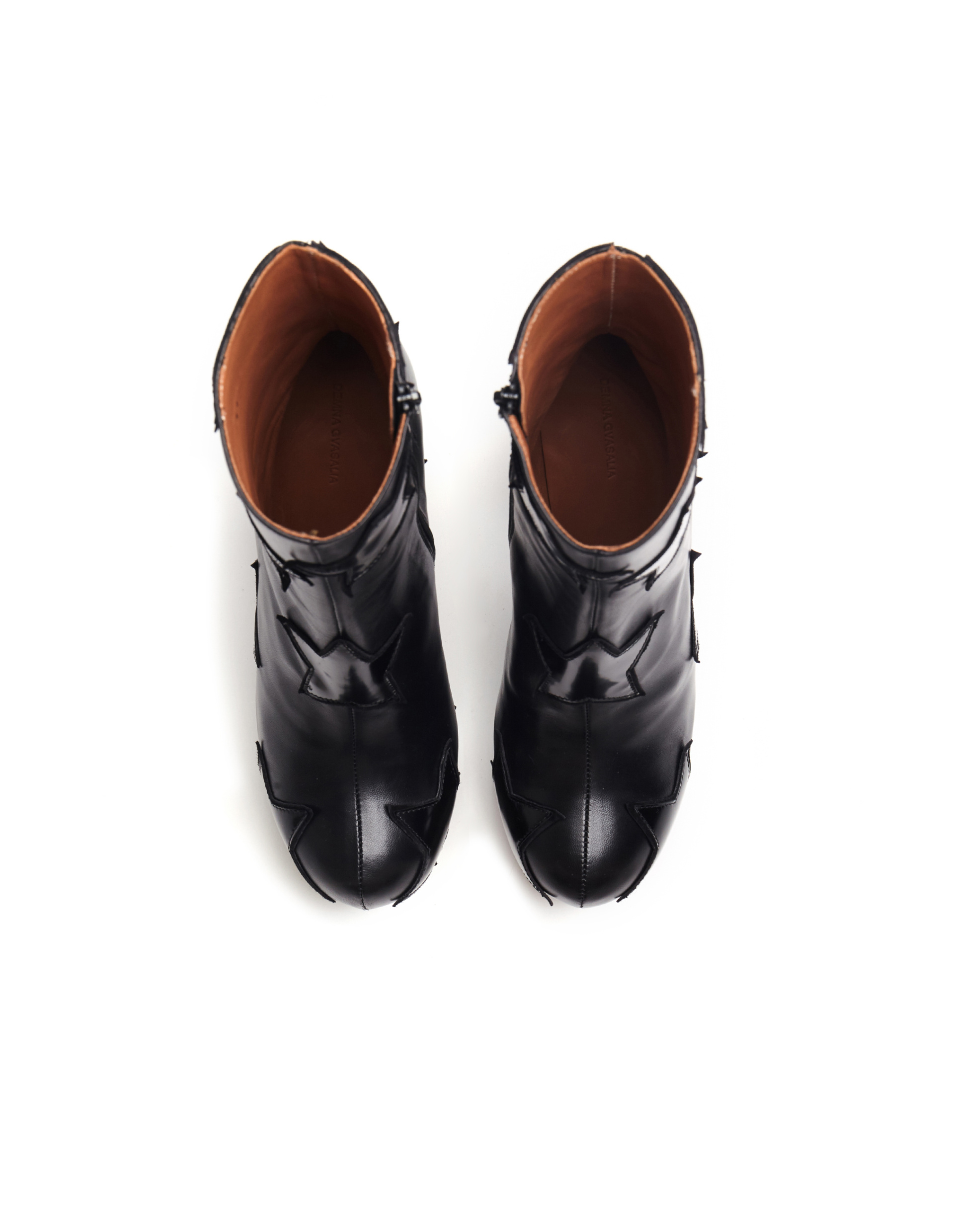 VETEMENTS Stars-appliqué Platform Heel Leather Boots