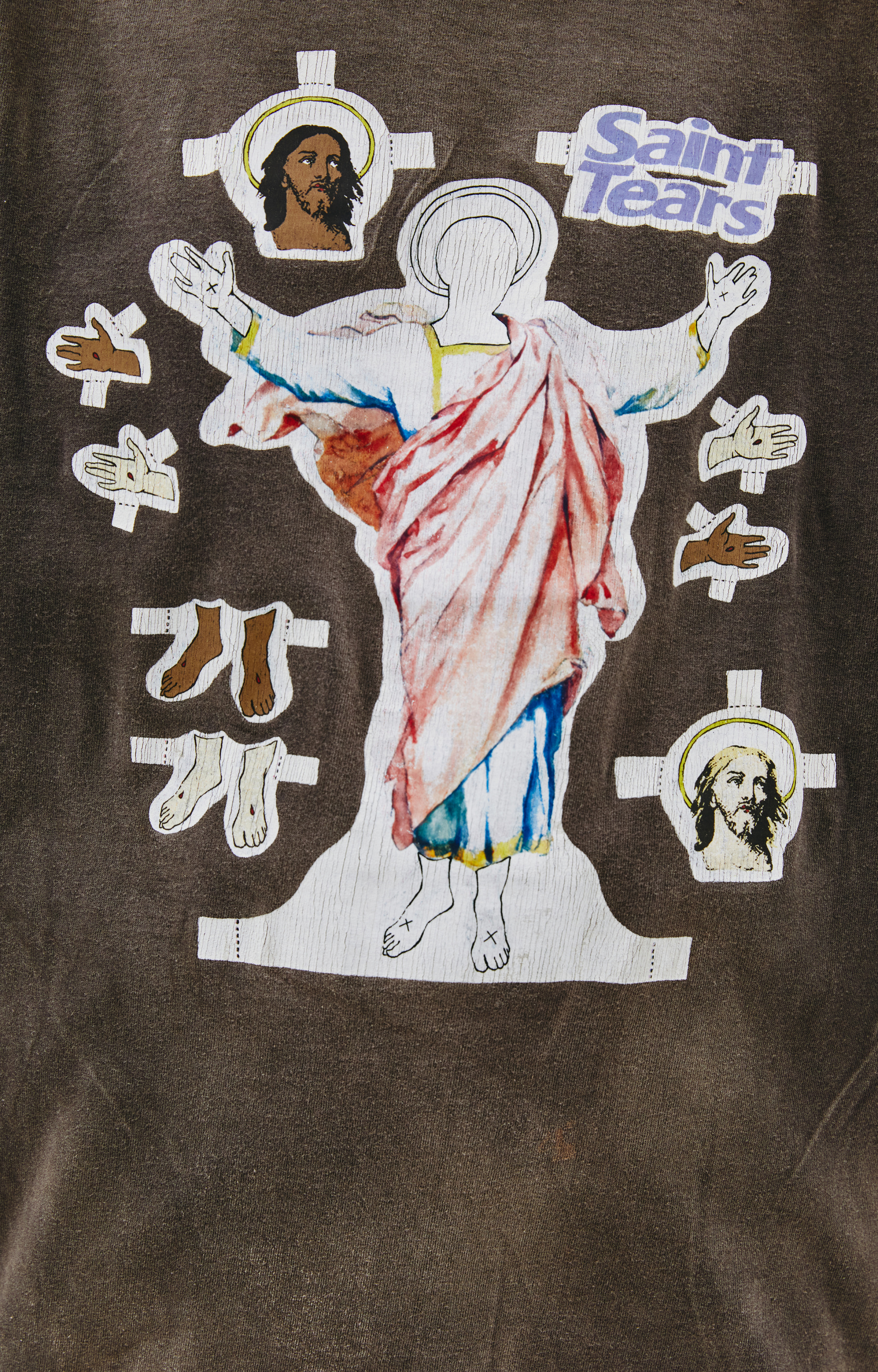 Saint Michael Серая футболка с Иисусом