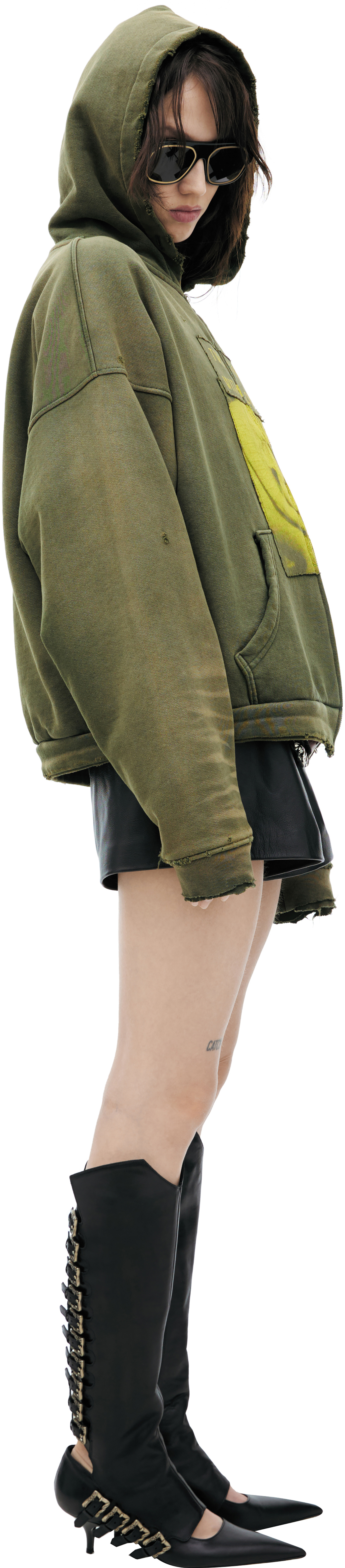 Enfants Riches Déprimés Khaki zippered hoodie