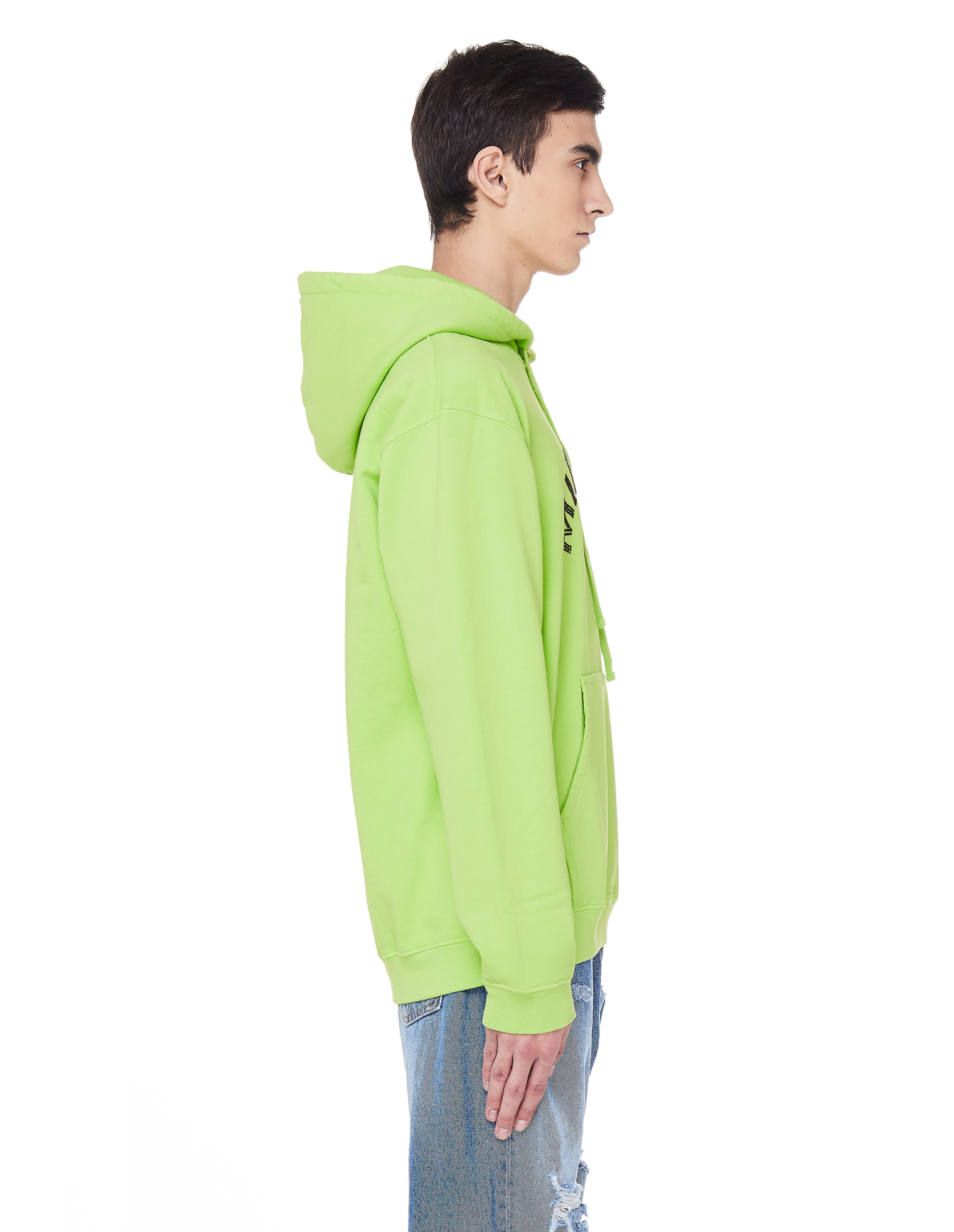 Midnight Studios Electric Green Crystal Logo Hoodie
