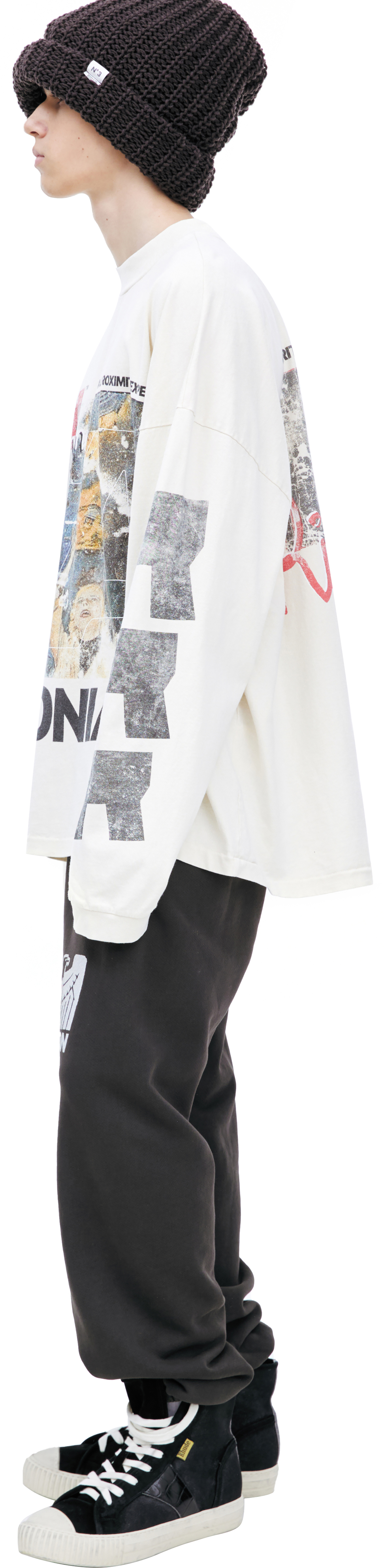 RRR123 White print longsleeve