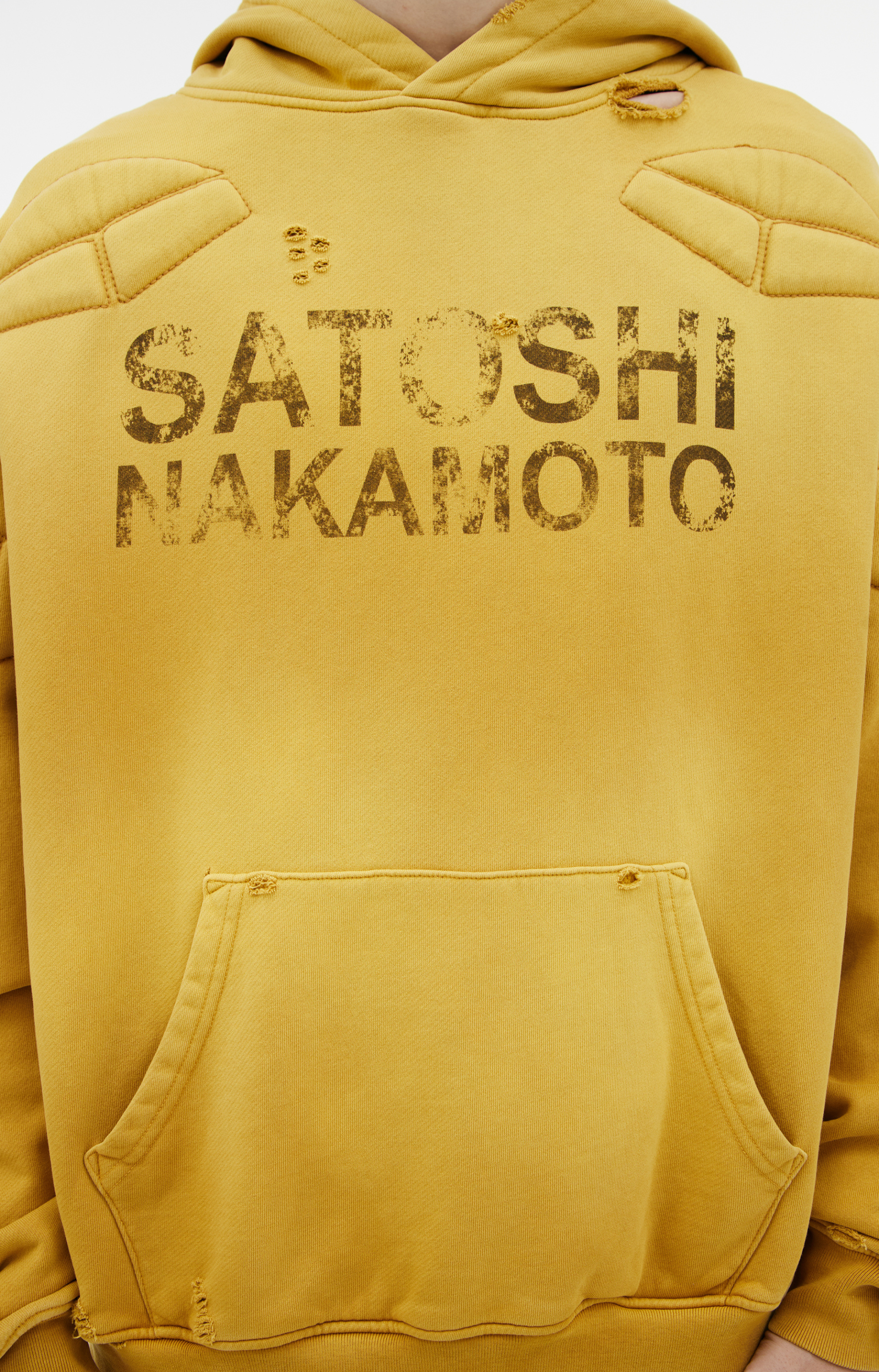 Satoshi Nakamoto Yellow logo hoodie