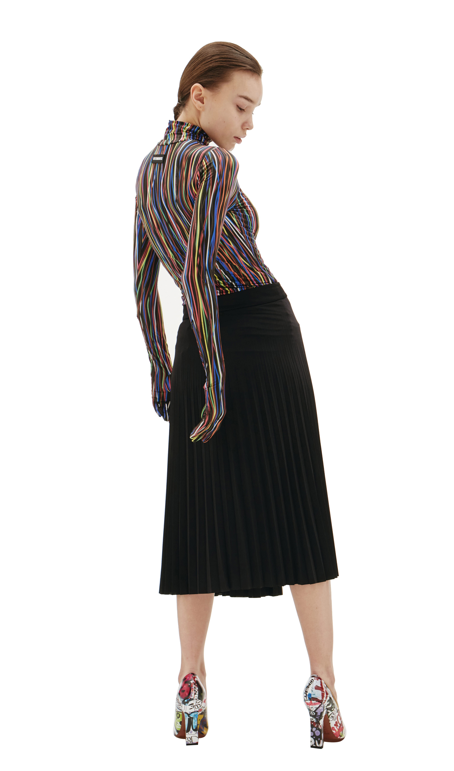 VETEMENTS Black Plated skirt