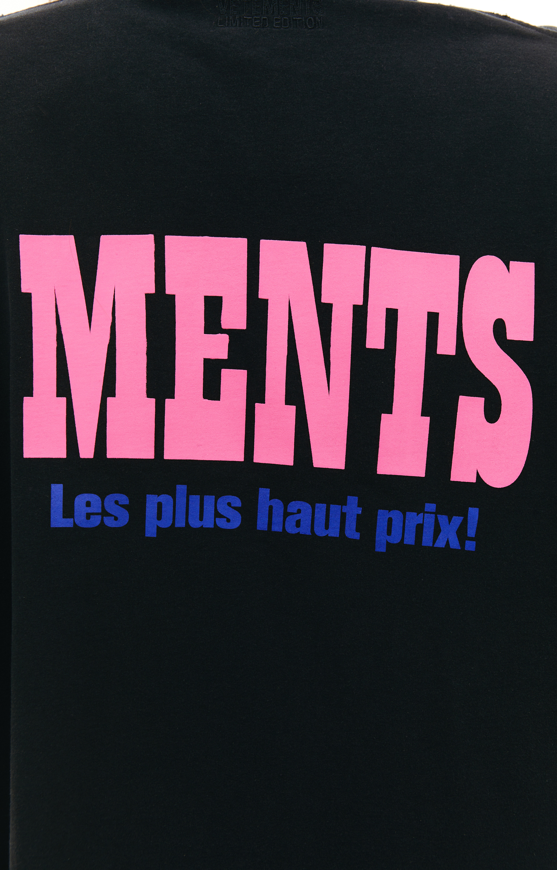 VETEMENTS Black \'La Haute Couture\' T-Shirt