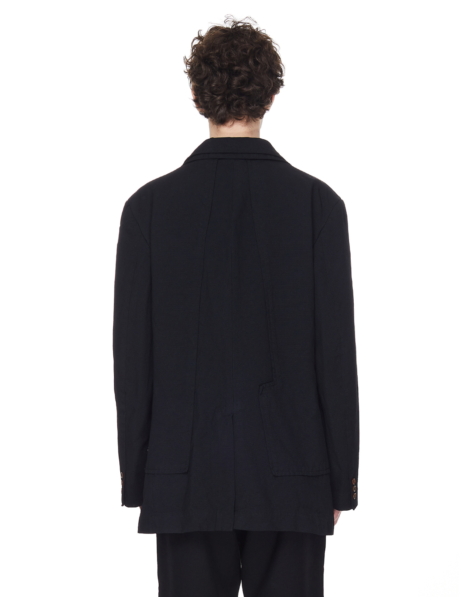 Comme des Garcons Homme plus Черный пиджак с необработанными краями
