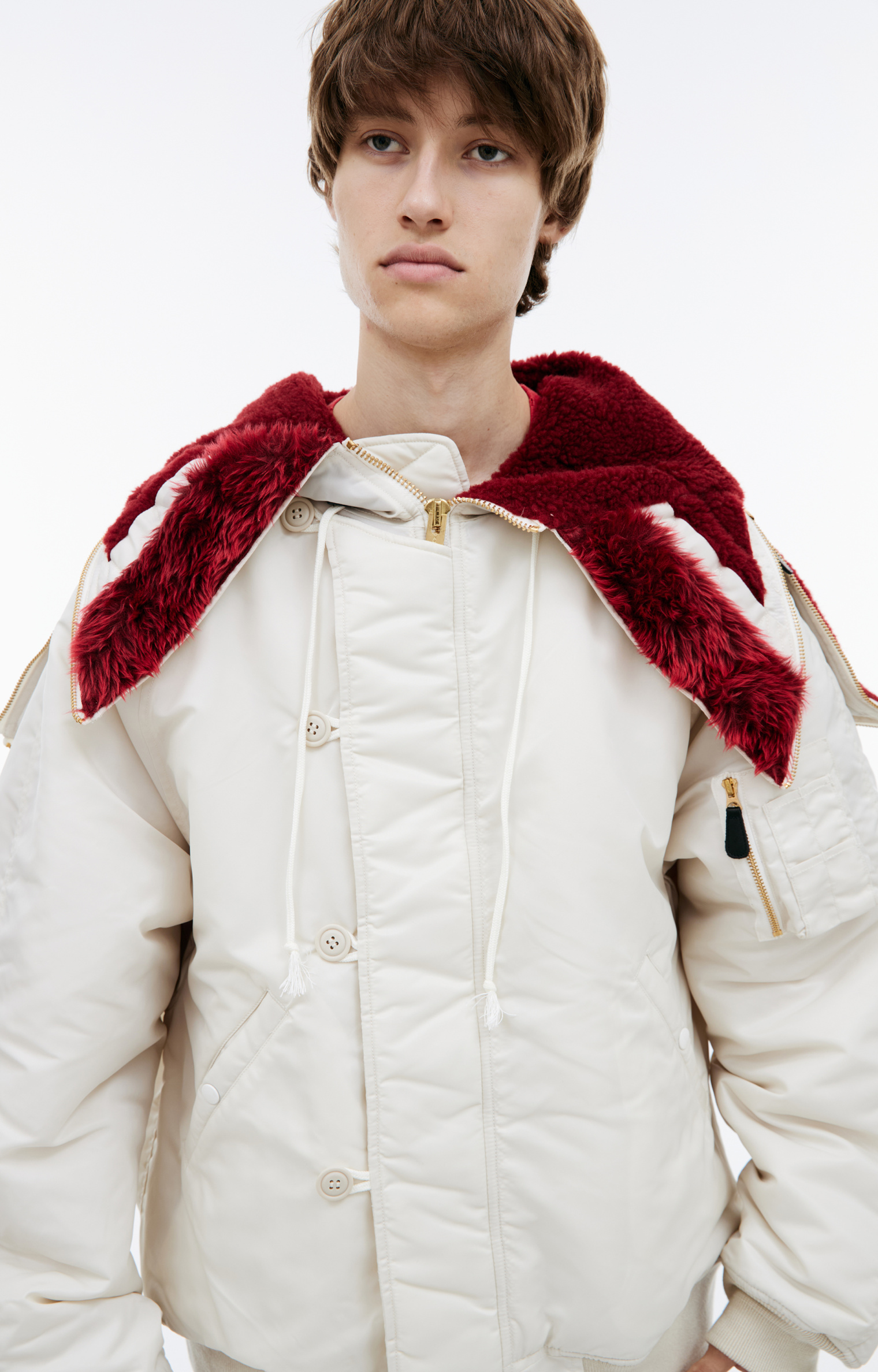 Doublet White PETAL MOUTH jacket