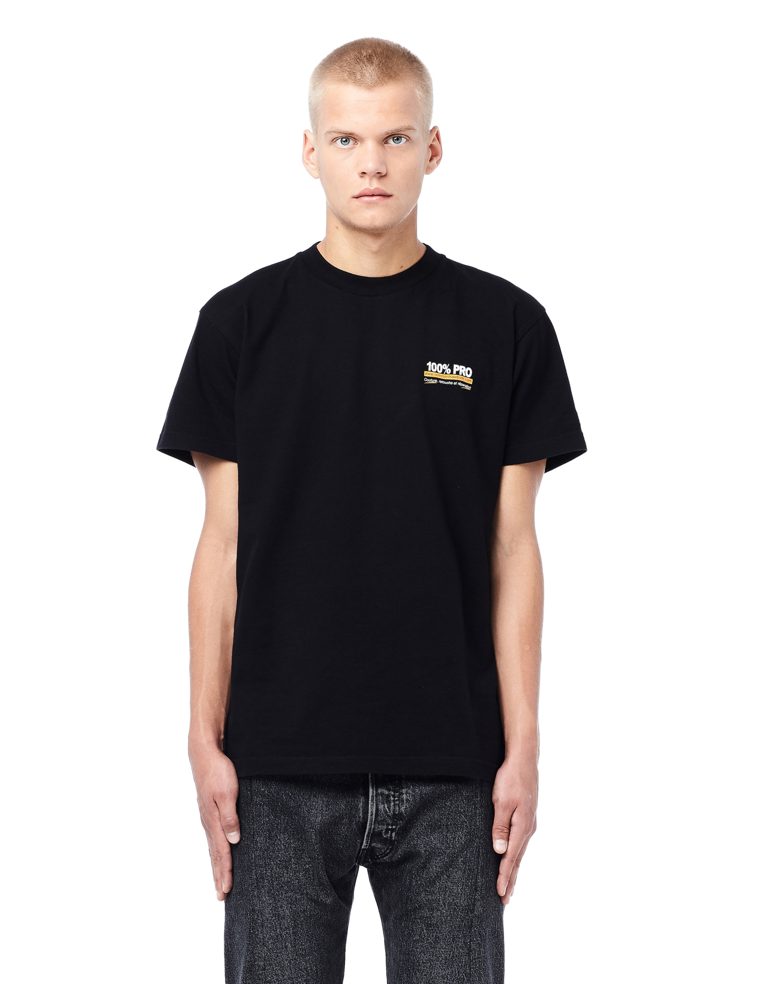 VETEMENTS Black 100% Pro Tee