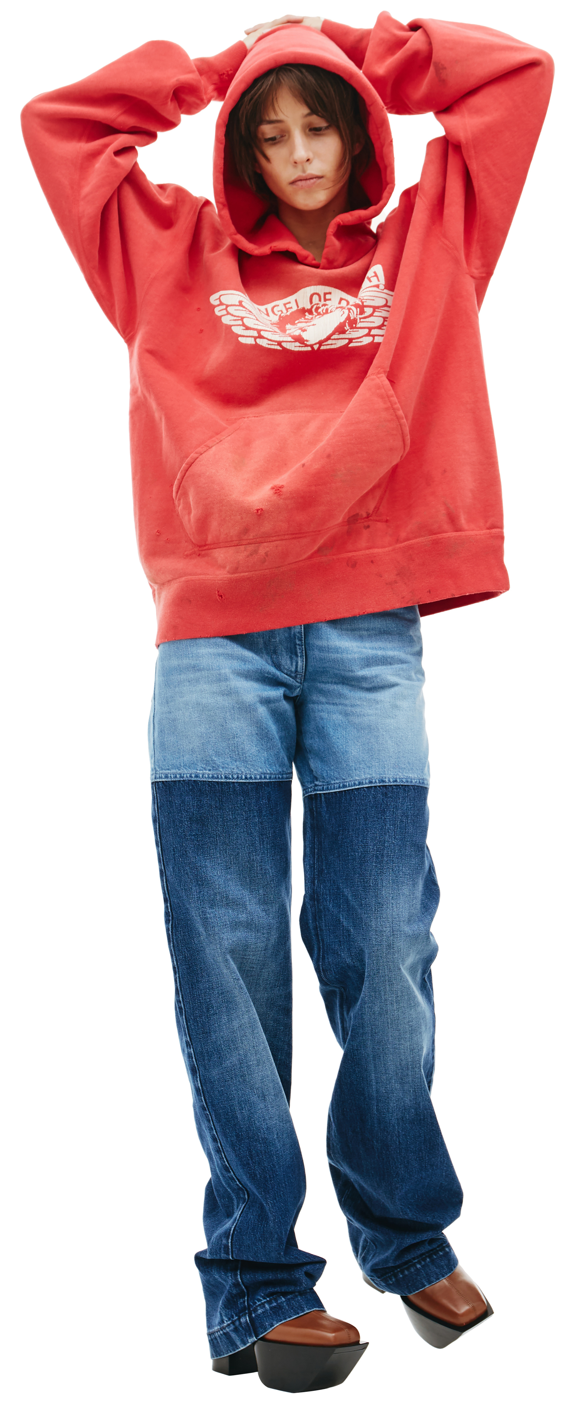 Saint Michael Faded printed hoodie