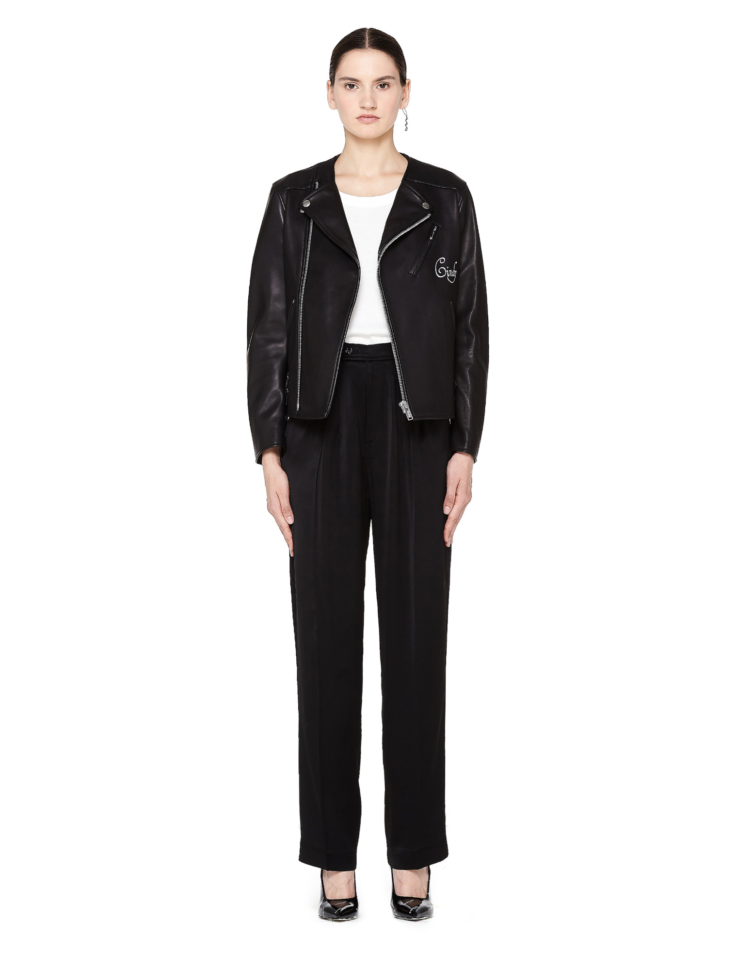 Undercover Cindy Sherman Printed Leather Biker Jacket