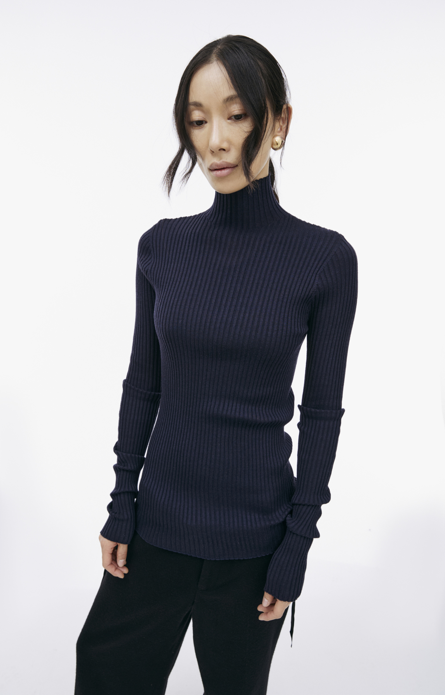 Jil Sander Long turtleneck in wool