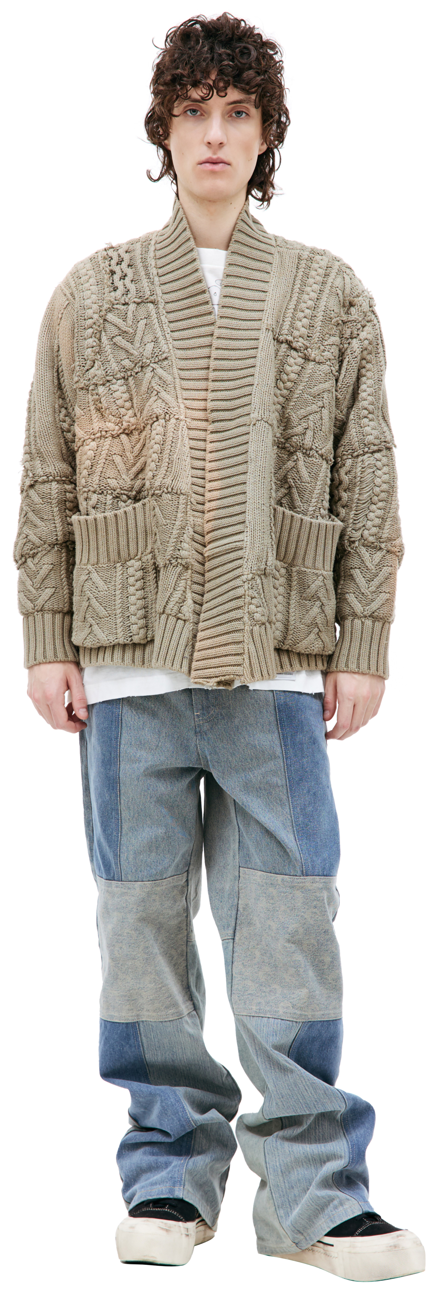 Greg Lauren Fisherman knit cardigan