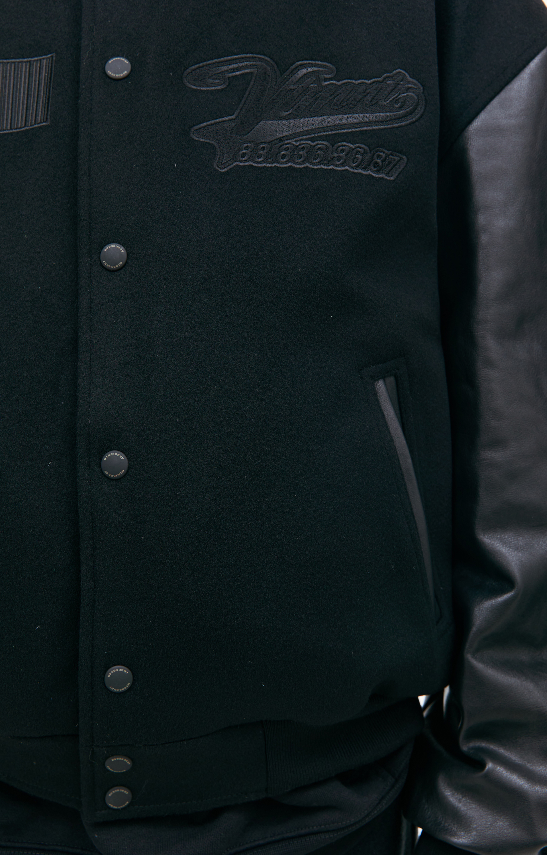 VTMNTS Black paneled bomber jacket