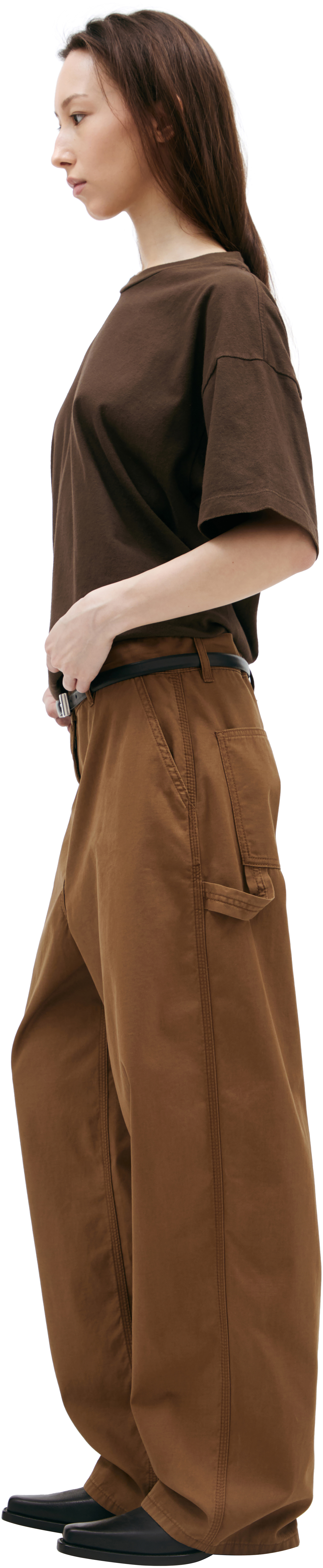 The Row Brown cotton trousers