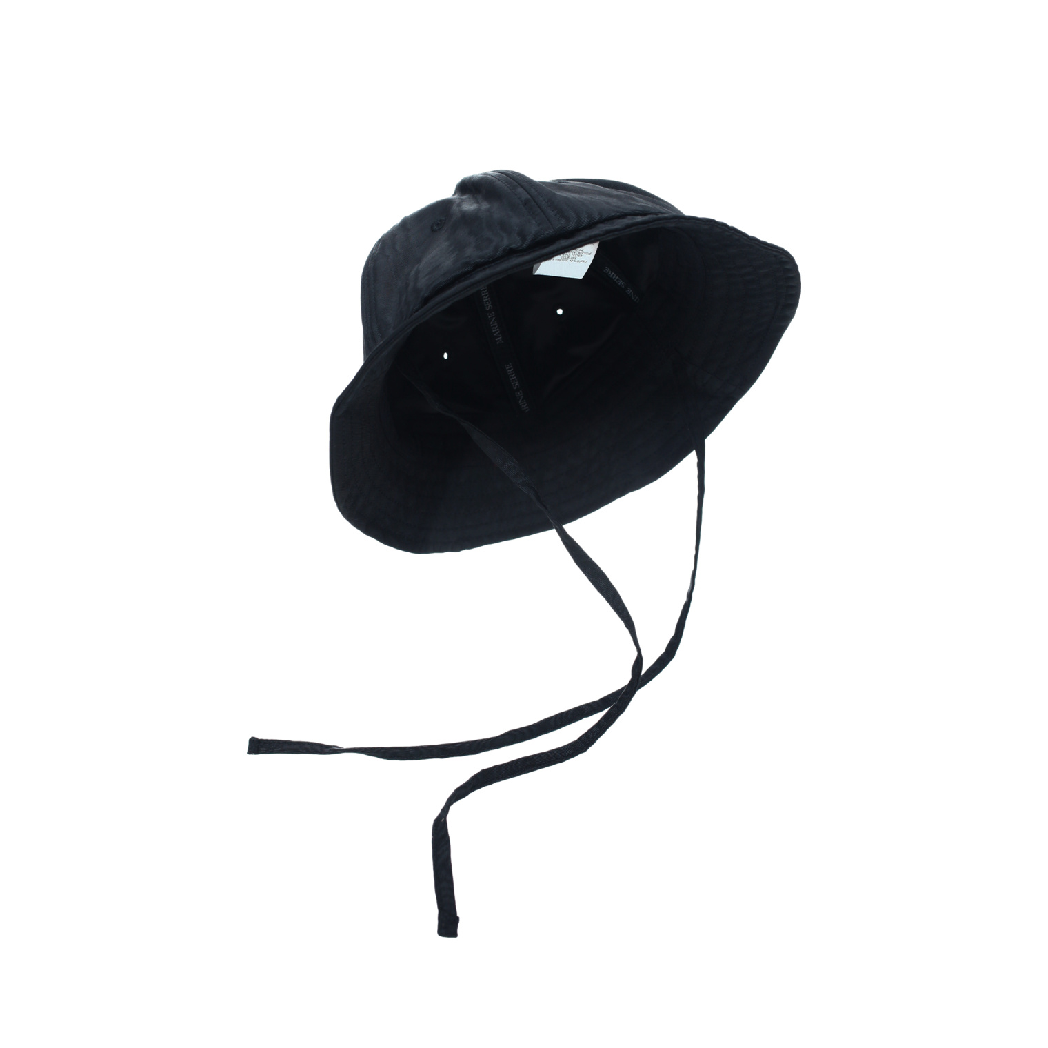 MARINE SERRE Black Bell beach hat