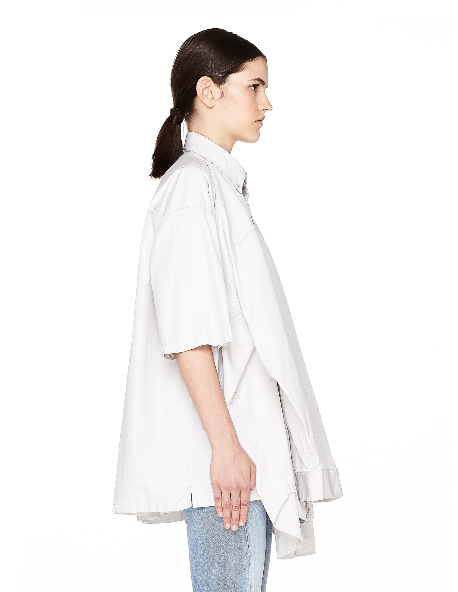 Balenciaga Хлопковая двойная рубашка oversize
