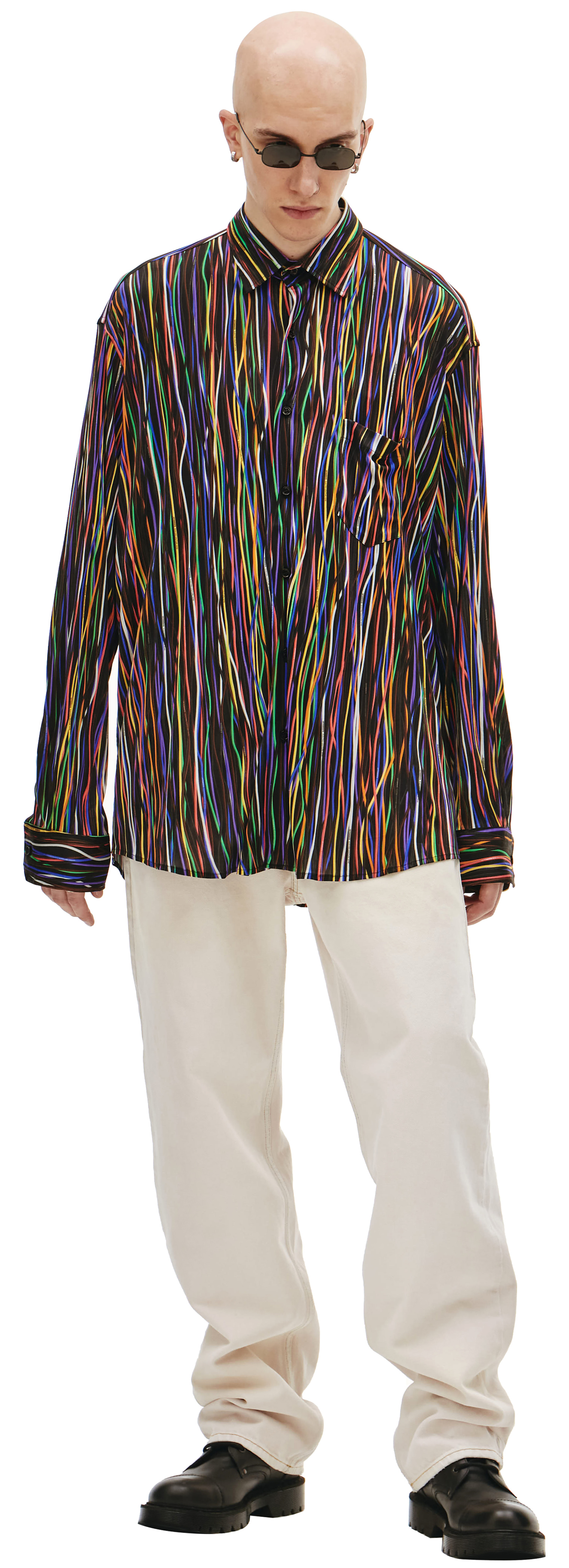 VETEMENTS Разноцветная рубашка с накладным карманом