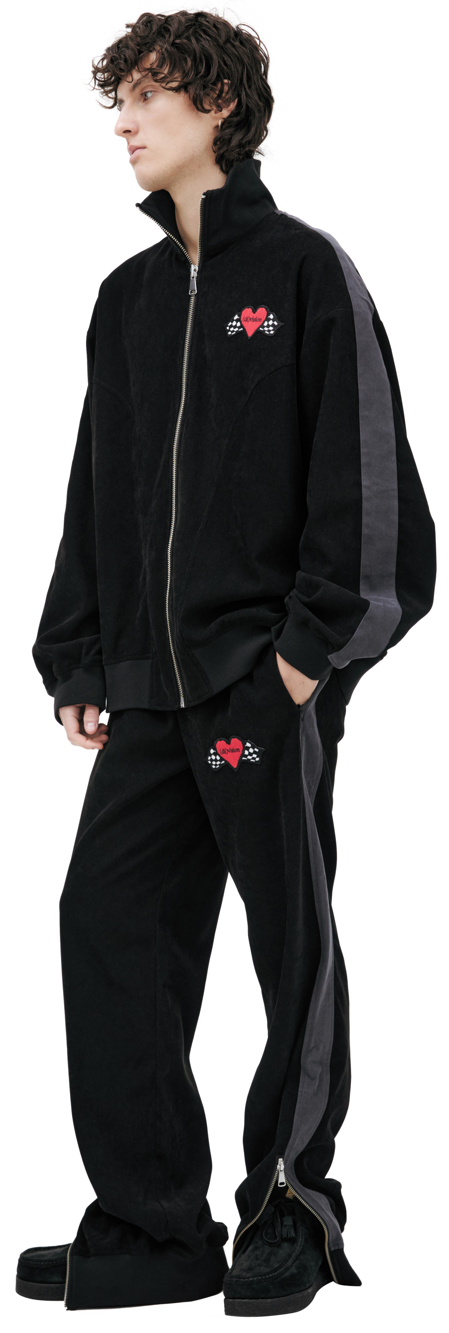 (di)vision Black hoodie with logo