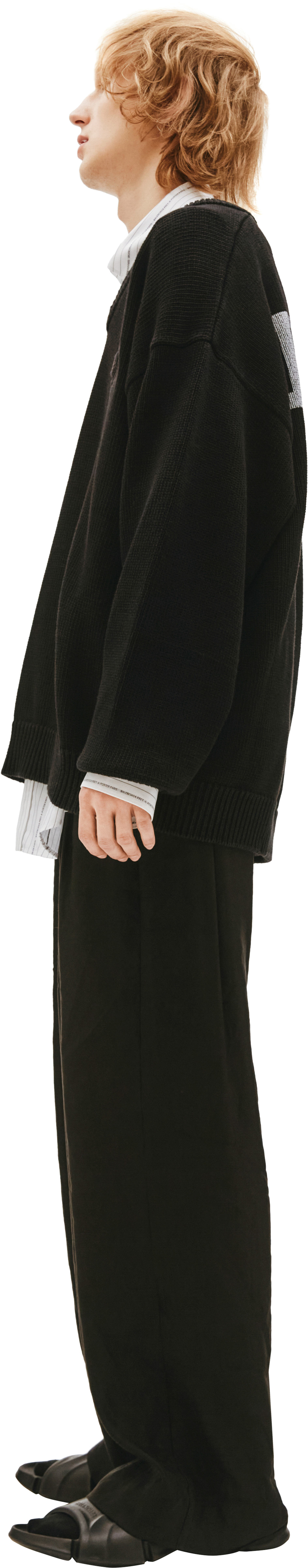 Balenciaga Black V-Neck Sweater