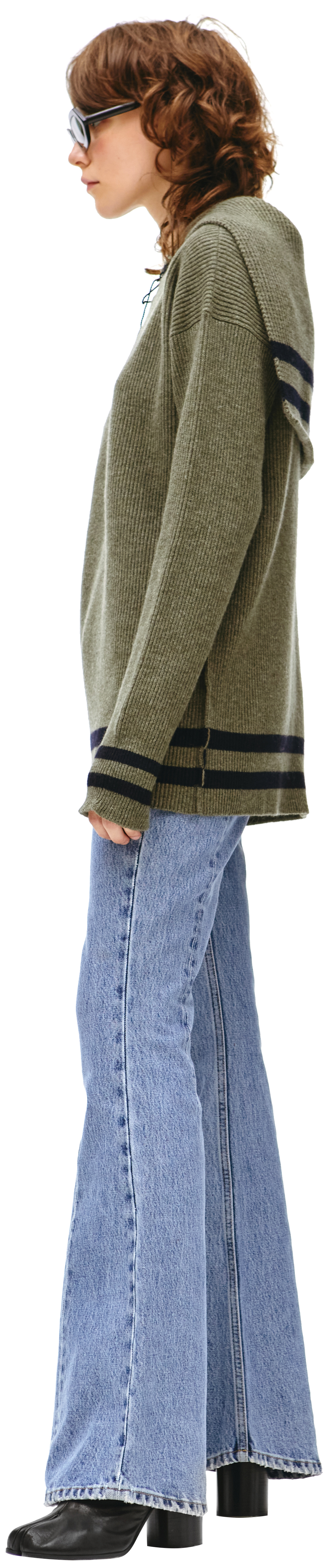 Maison Margiela Green wool sailor sweater