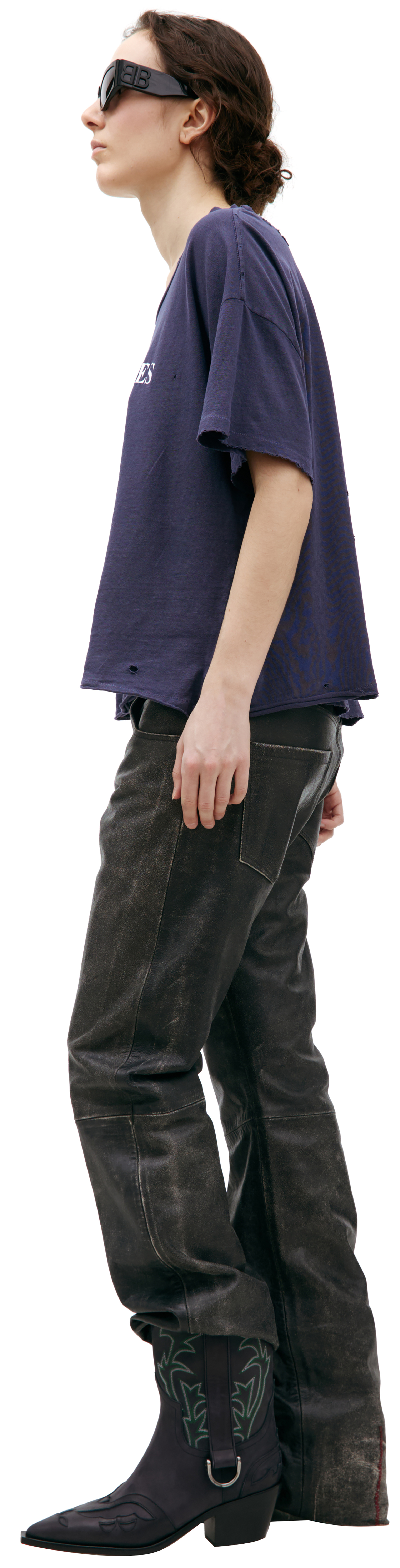 Enfants Riches Déprimés Ripped logo t-shirt