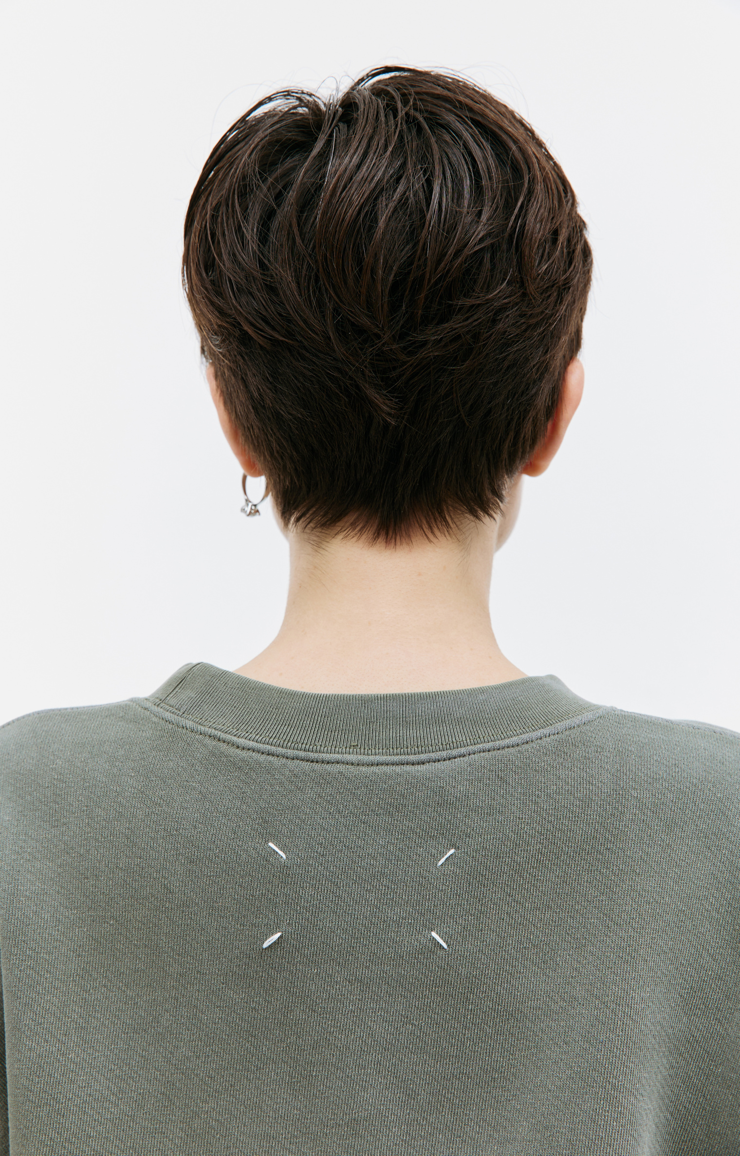 Maison Margiela Cropped sweatshirt with logo