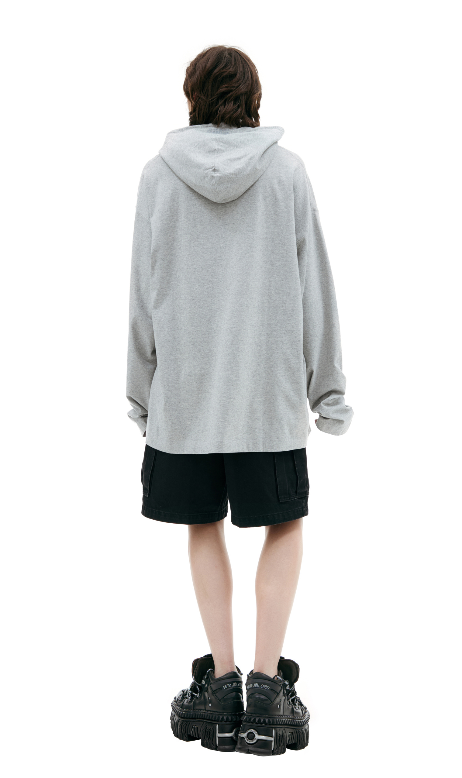 VETEMENTS Grey print hoodie