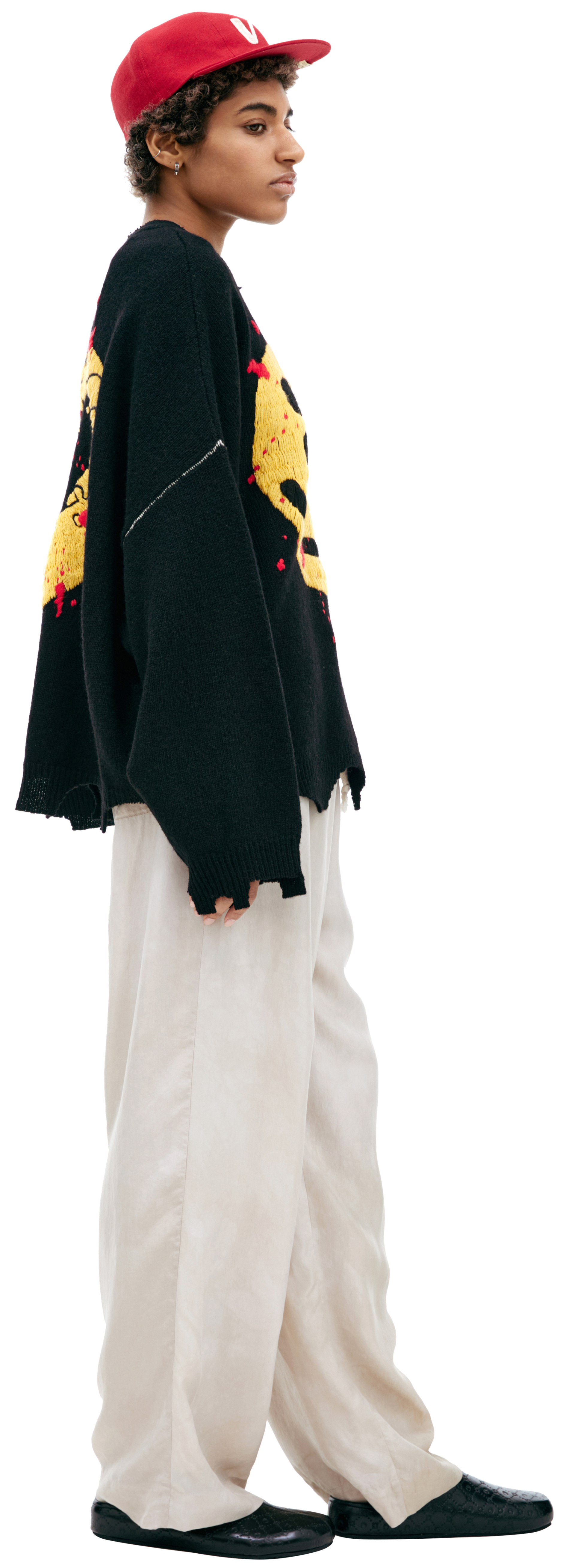 Saint Mxxxxxx Embroidered knit sweater