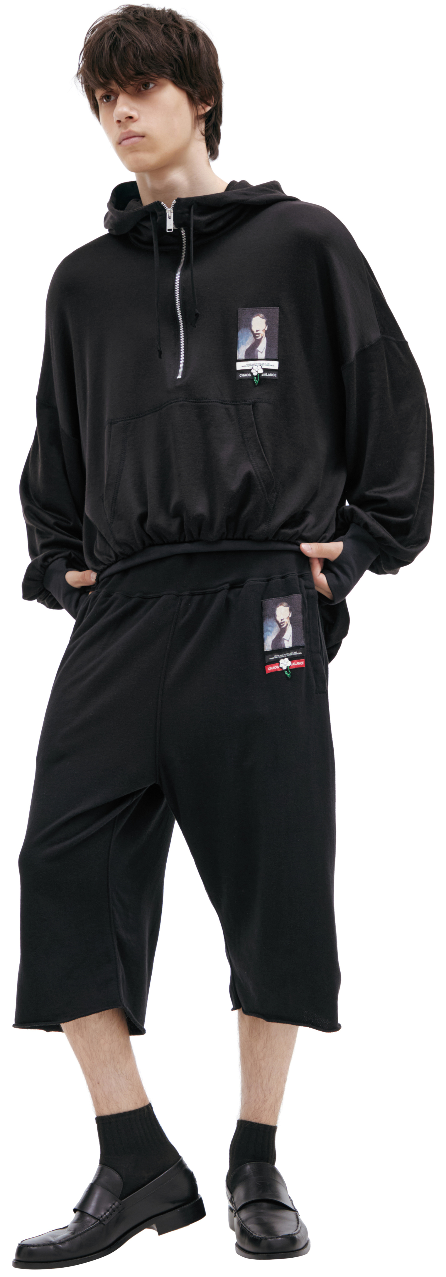 Undercover Black shorts with patch