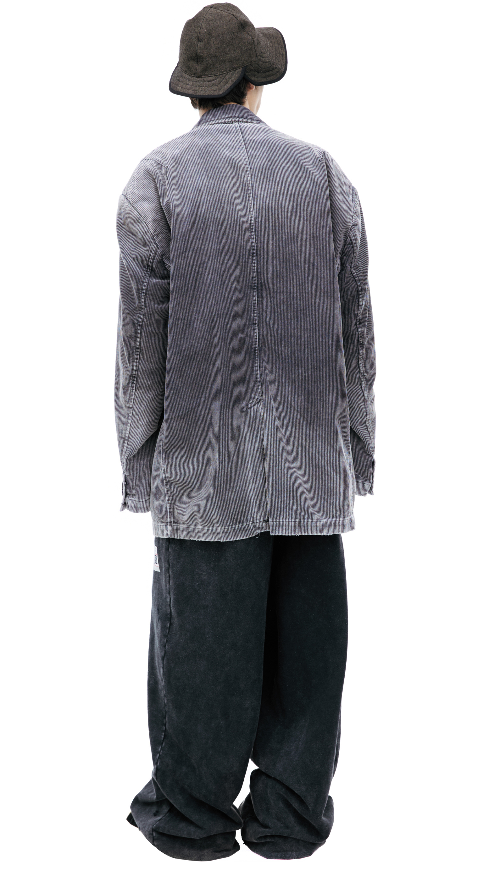 Buy Maison Mihara Yasuhiro men grey single-breasted corduroy