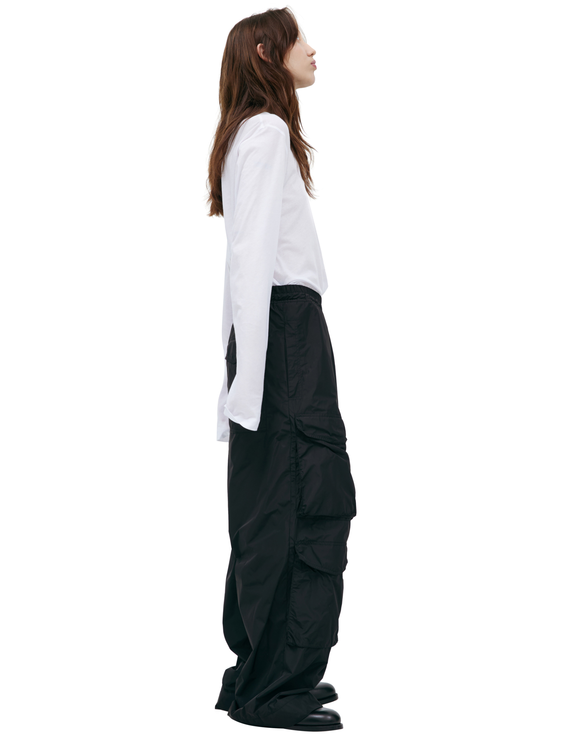 Dries Van Noten Брюки-231-020924-6348-900 прямые карго, нейлон, черн