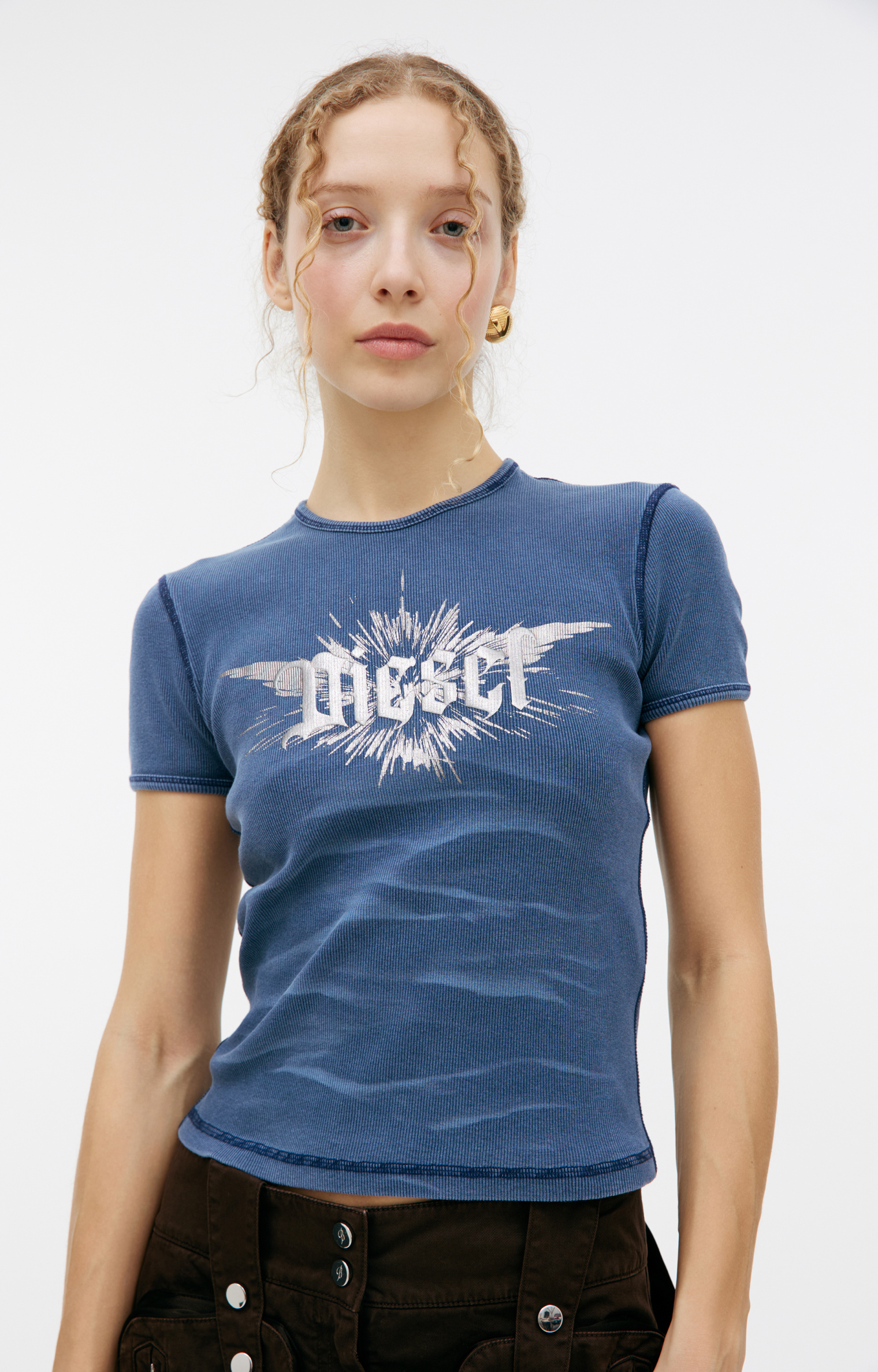 Diesel Blue print T-shirt