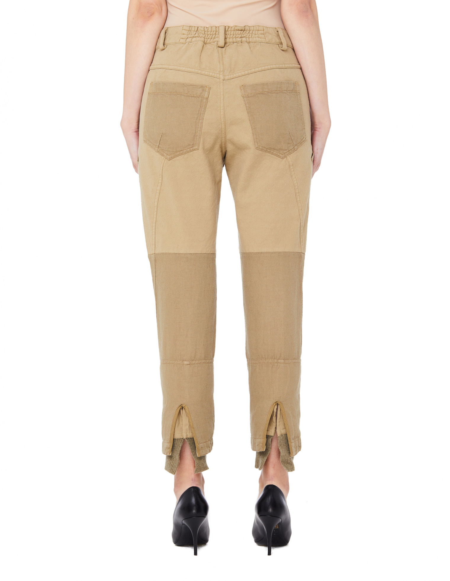 Haider Ackermann Комбинированные брюки из хлопка и льна