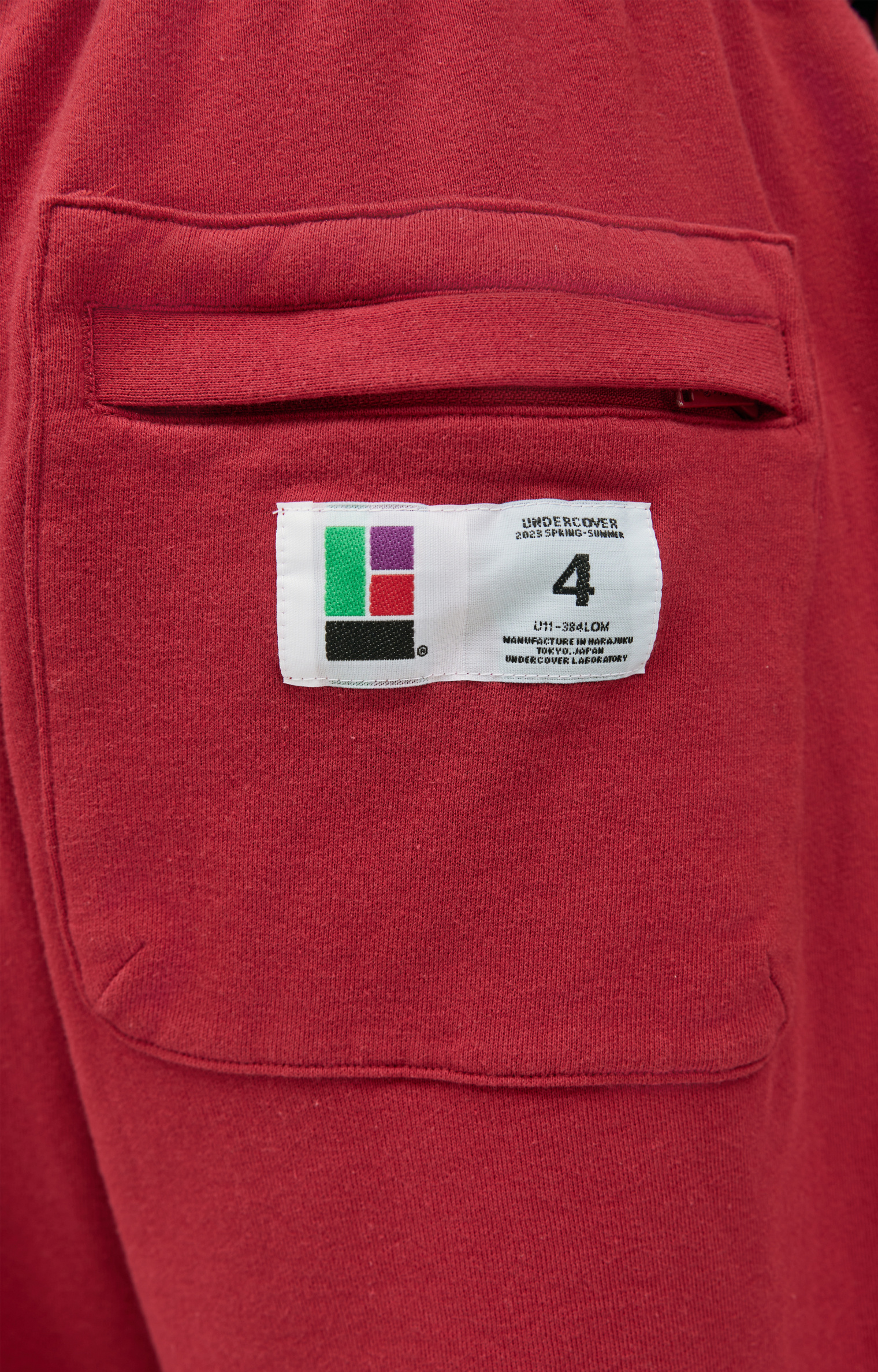 Undercover Red cotton shorts