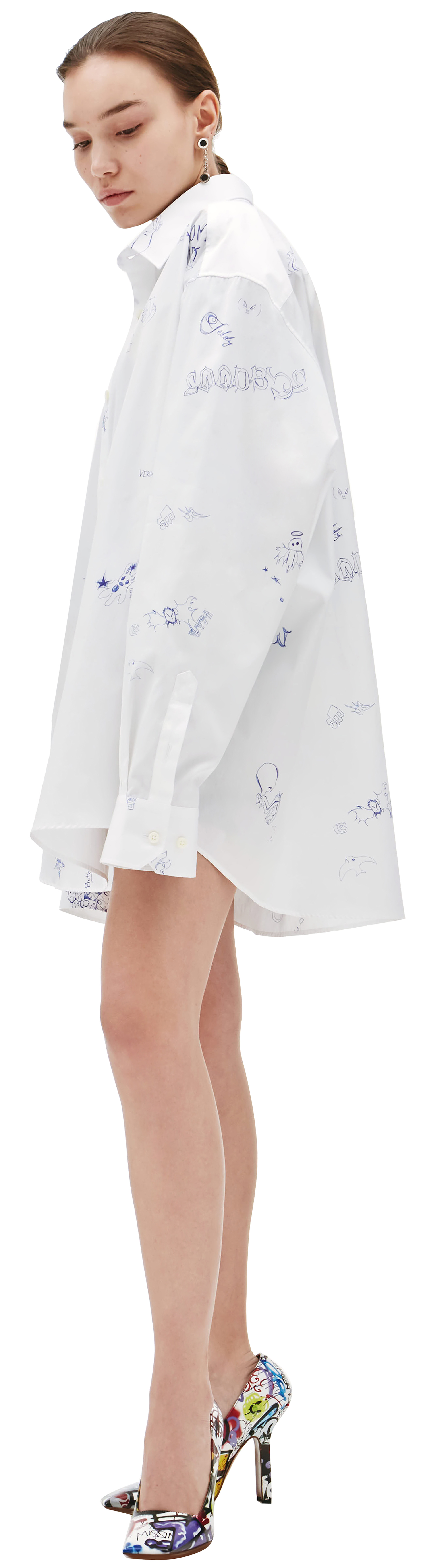 VETEMENTS Scribbled Cotton Shirt