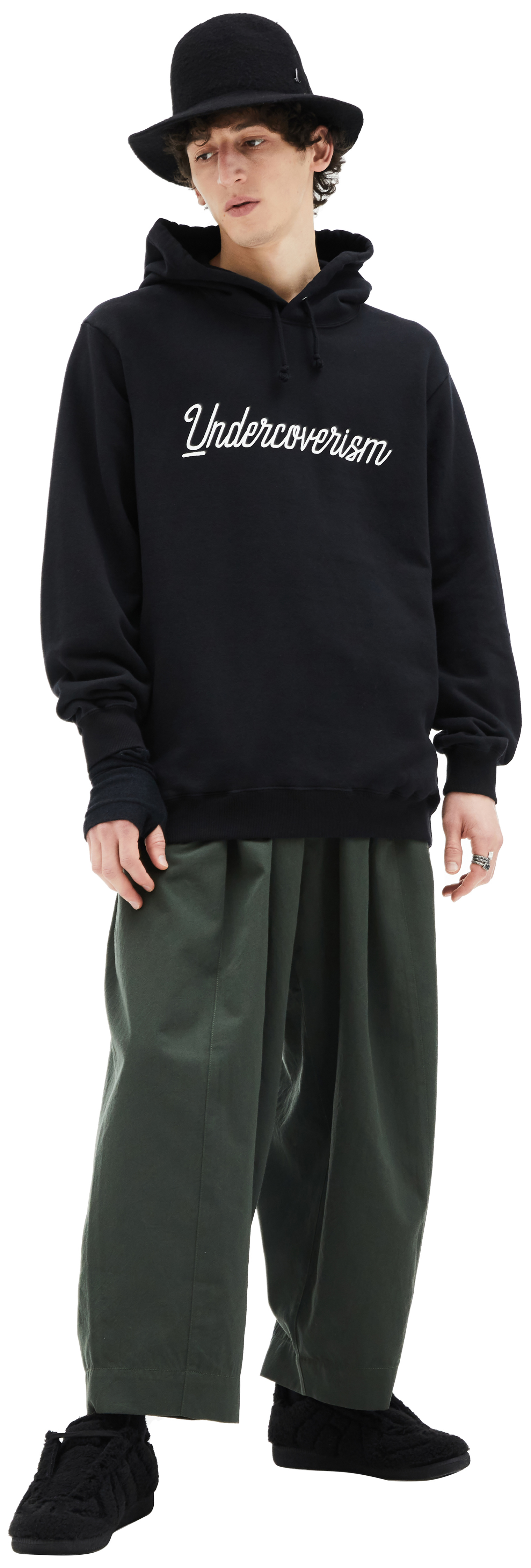 Undercover Black Undercoverism Logo Hoodie