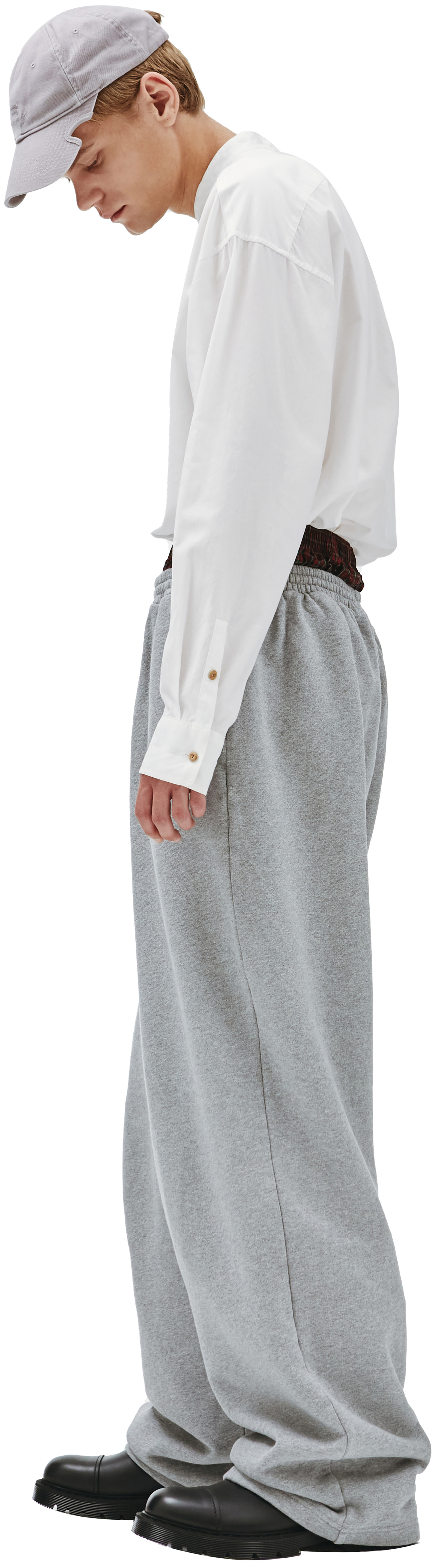 Balenciaga Double Waistband Sweatpants Red And Grey