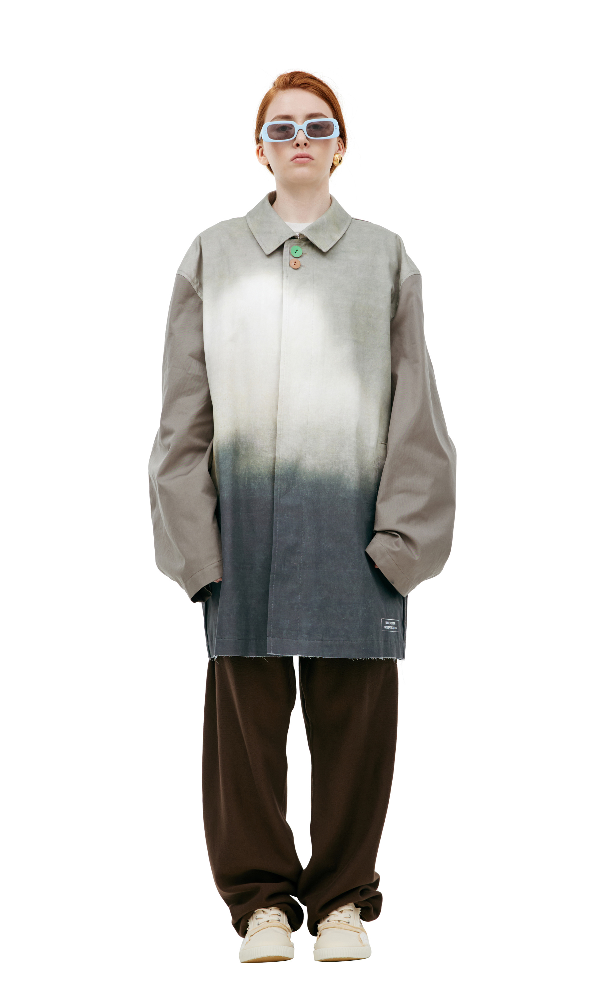 Undercover Coat with contrasting buttons