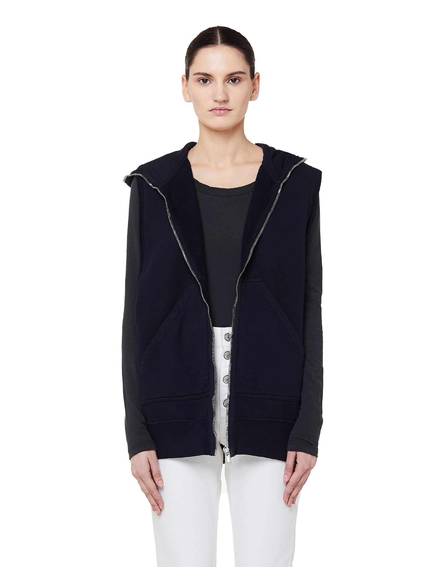 DRKSHDW by Rick Owens Хлопковое худи без рукавов