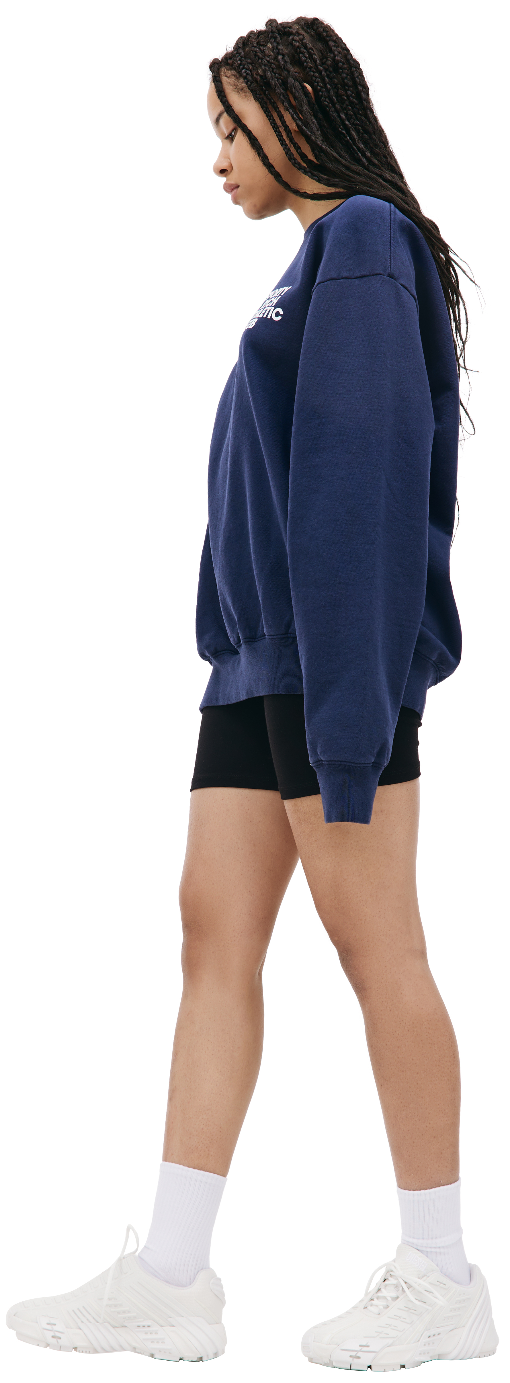 SPORTY & RICH Navy Exercise Often sweatshirt