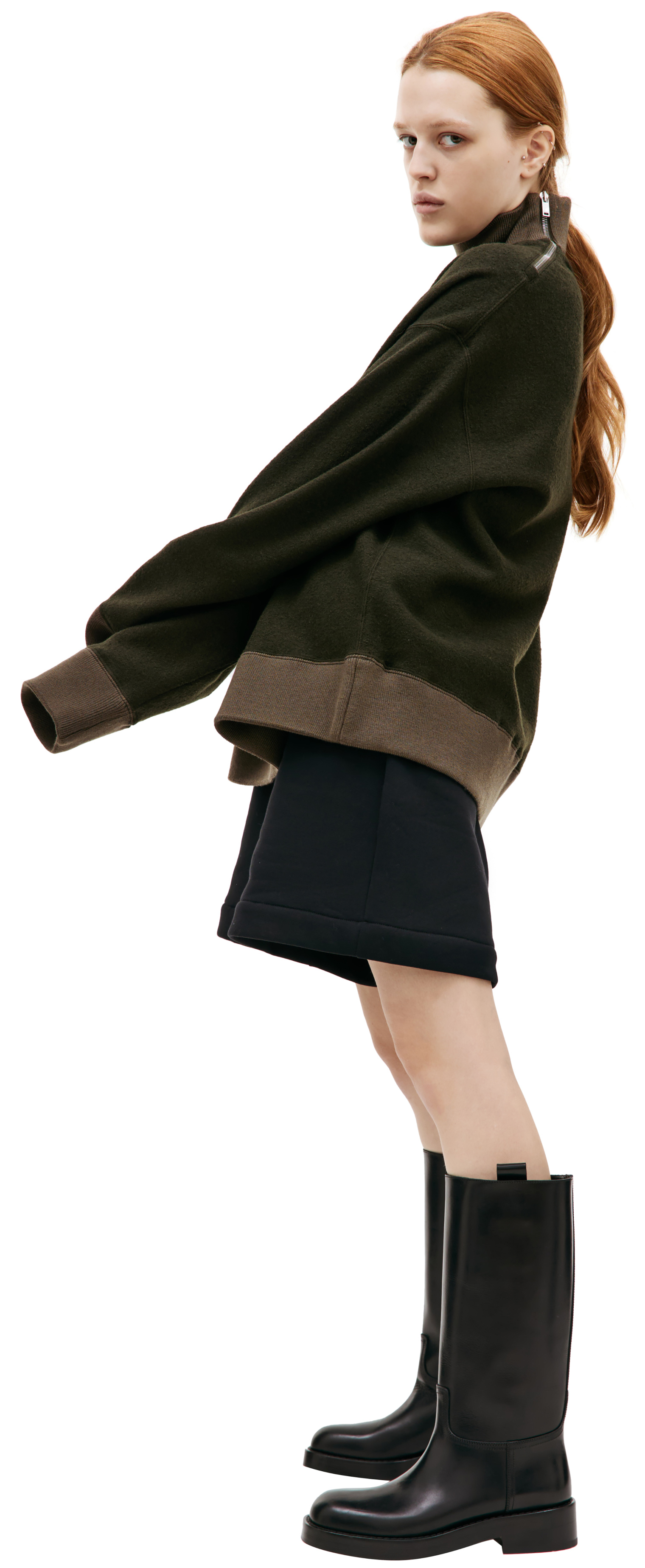 Jil Sander Combo sweater with zipper