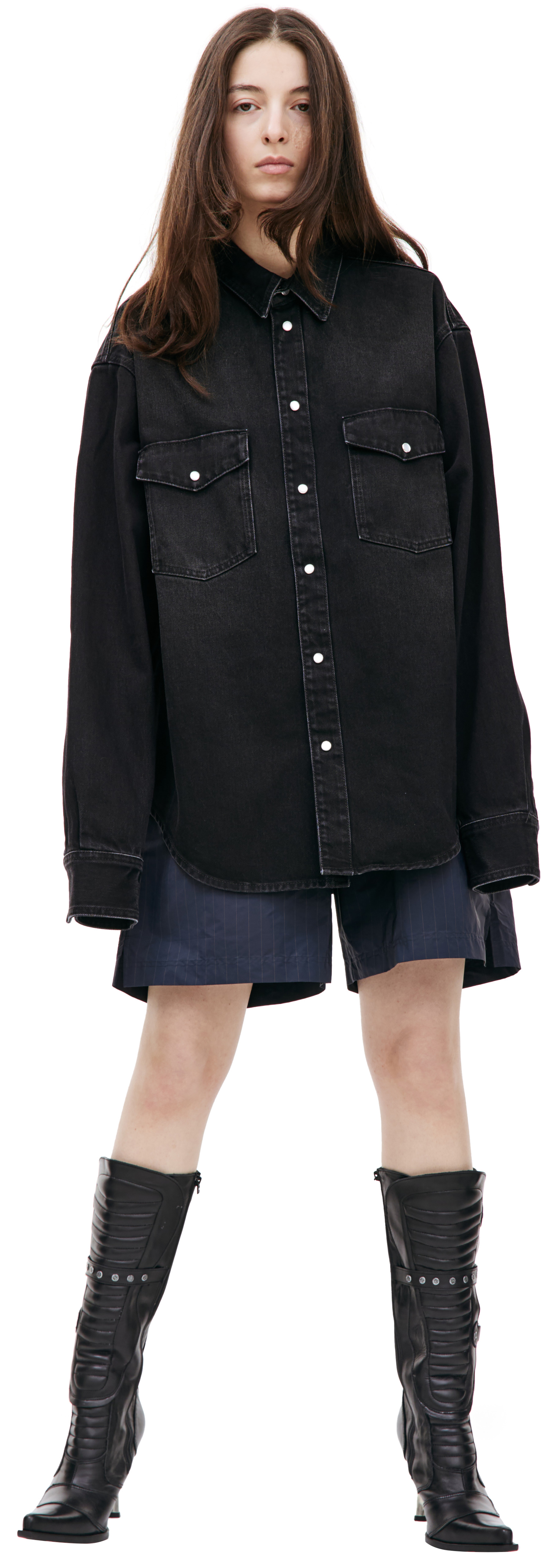 VETEMENTS Black denim shirt