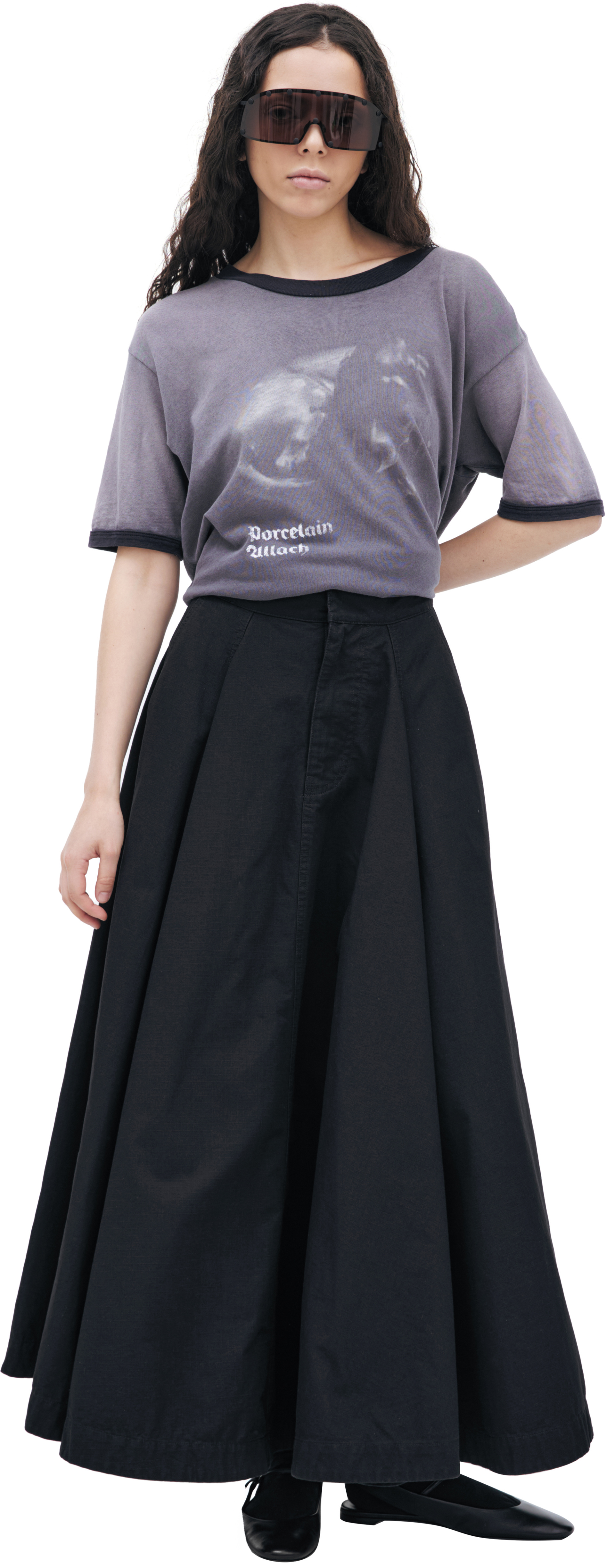 Balenciaga Black maxi skirt