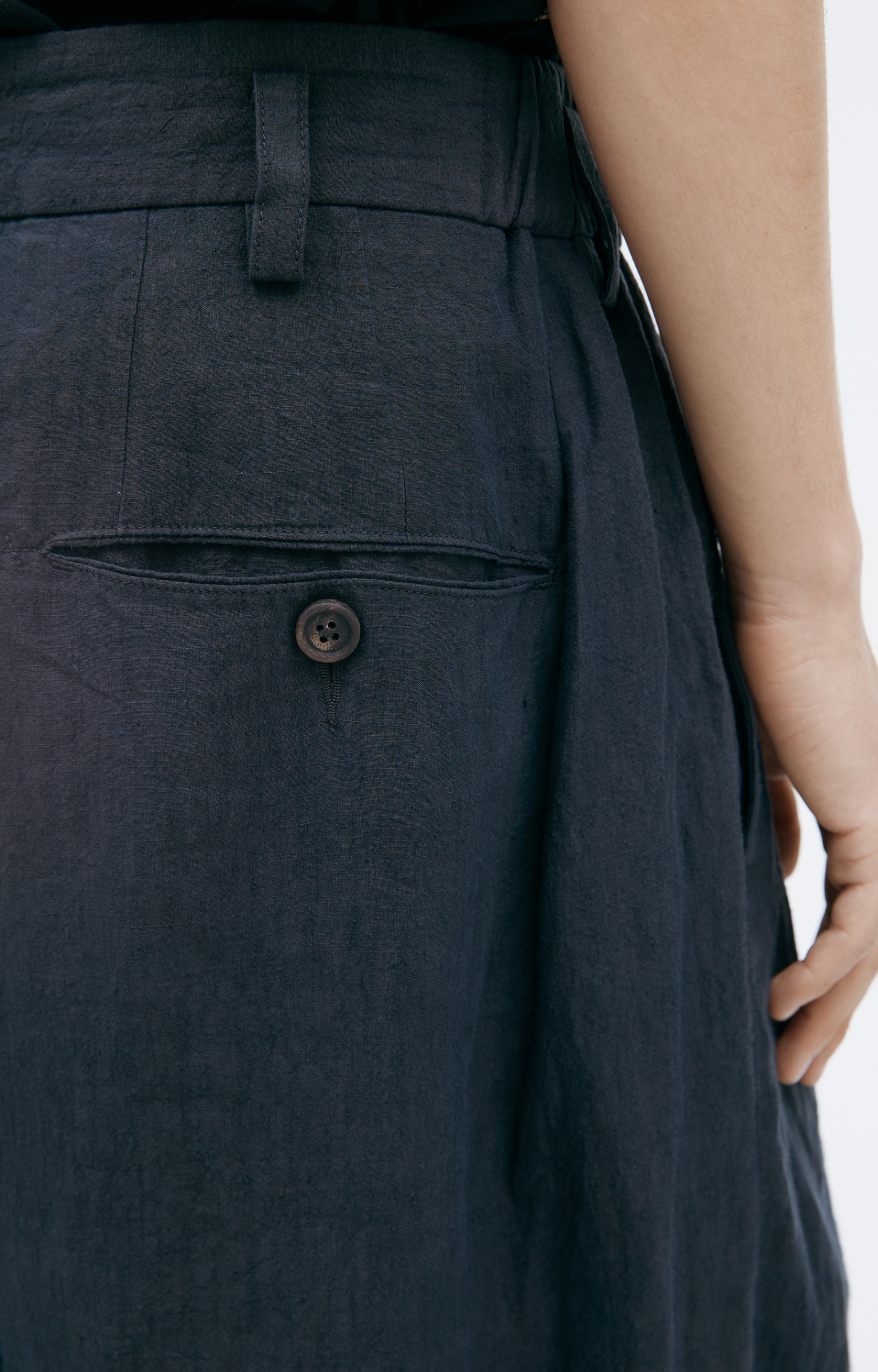 Ziggy Chen Asymmetrical linen trousers