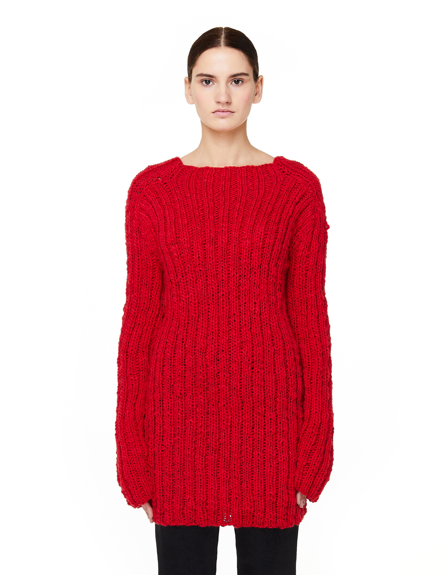 Ann Demeulemeester Красный шерстяной джемпер