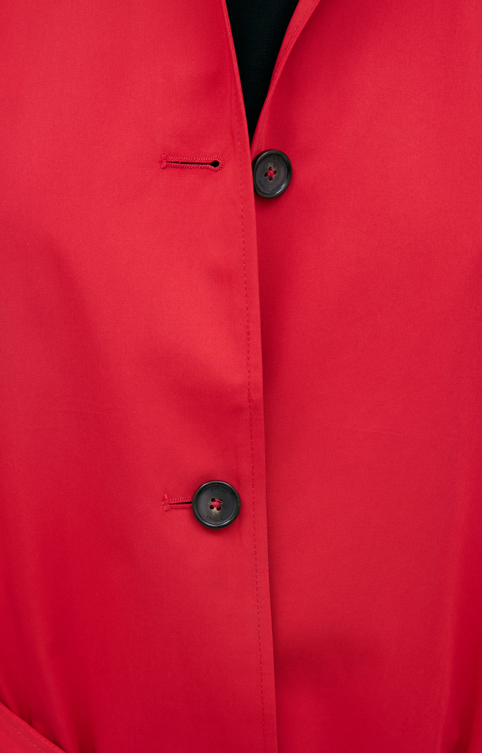 TOTEME Cotton trench coat with a turn-down collar