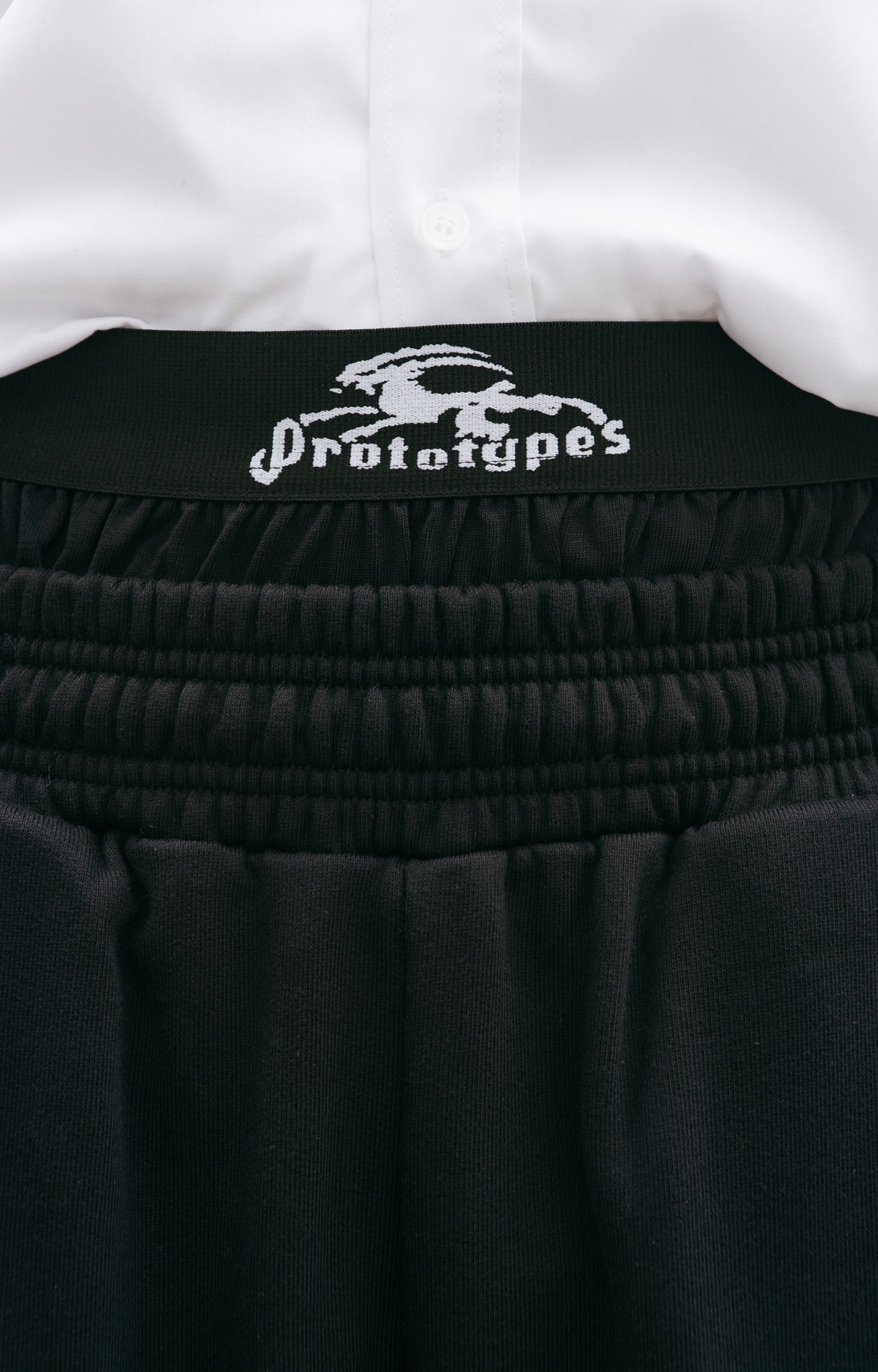 PROTOTYPES Wide-leg sweatpants with a waistband